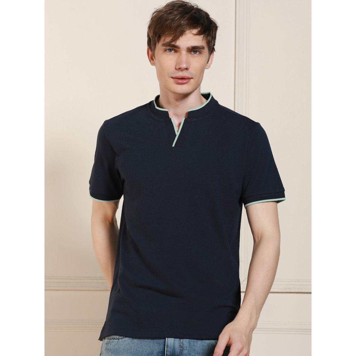 Dennis Lingo X Styli  Stand Collar Contrast Trim Polo-men-clothing-tshirtsandpolos-tshirts-image-1