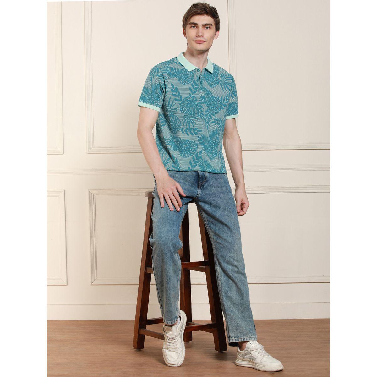تيشيرت بياقة بولو وطبعة استوائية دينيس لينجو × ستايلي-men-clothing-tshirtsandpolos-tshirts-image-5