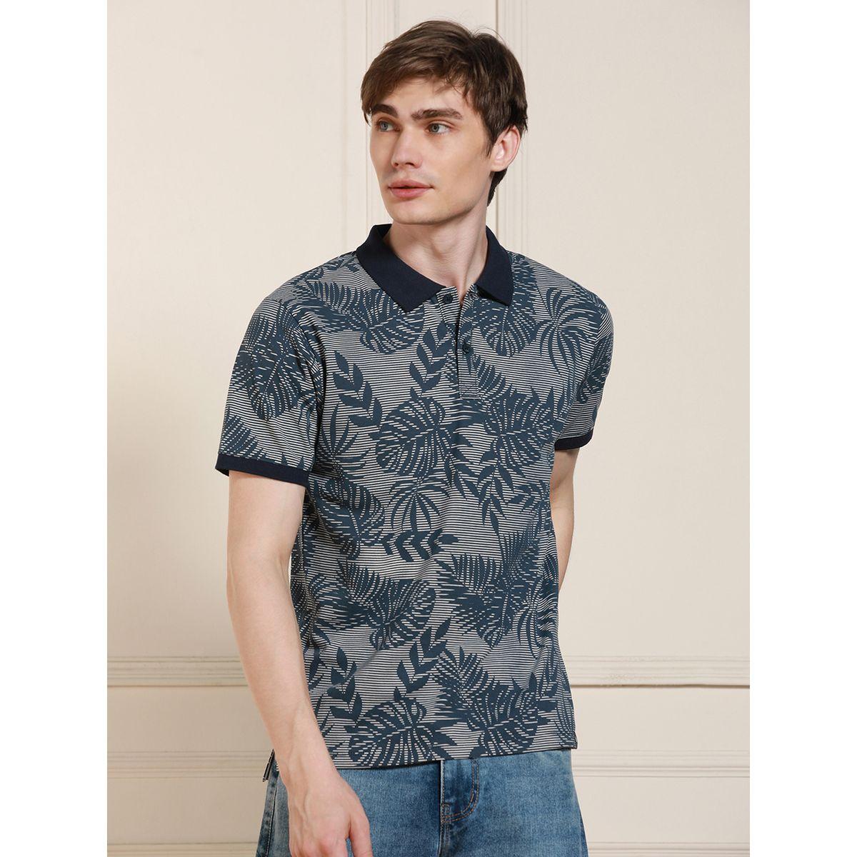 تيشيرت بياقة بولو وطبعة استوائية دينيس لينجو × ستايلي-men-clothing-tshirtsandpolos-tshirts-image-1