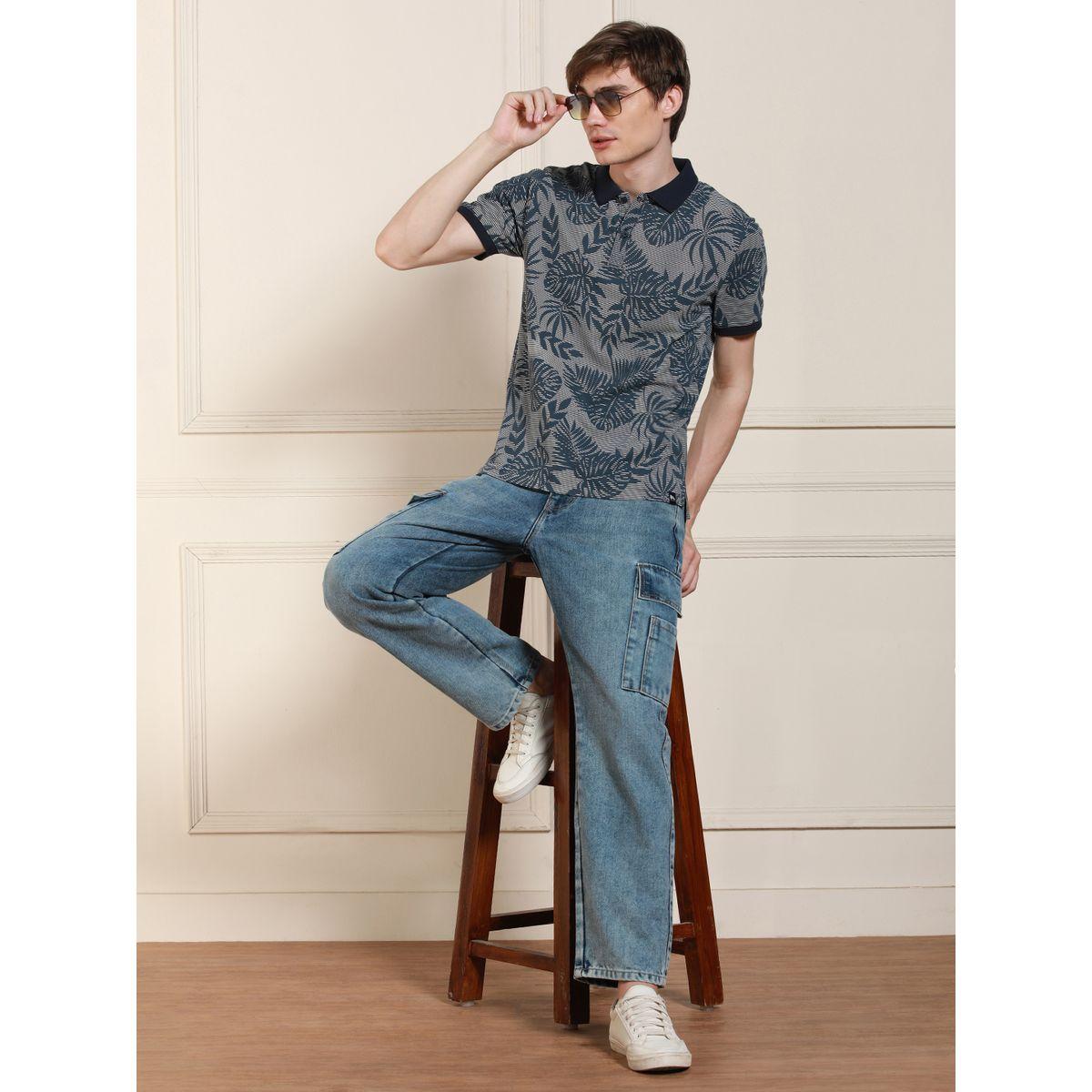 تيشيرت بياقة بولو وطبعة استوائية دينيس لينجو × ستايلي-men-clothing-tshirtsandpolos-tshirts-image-5