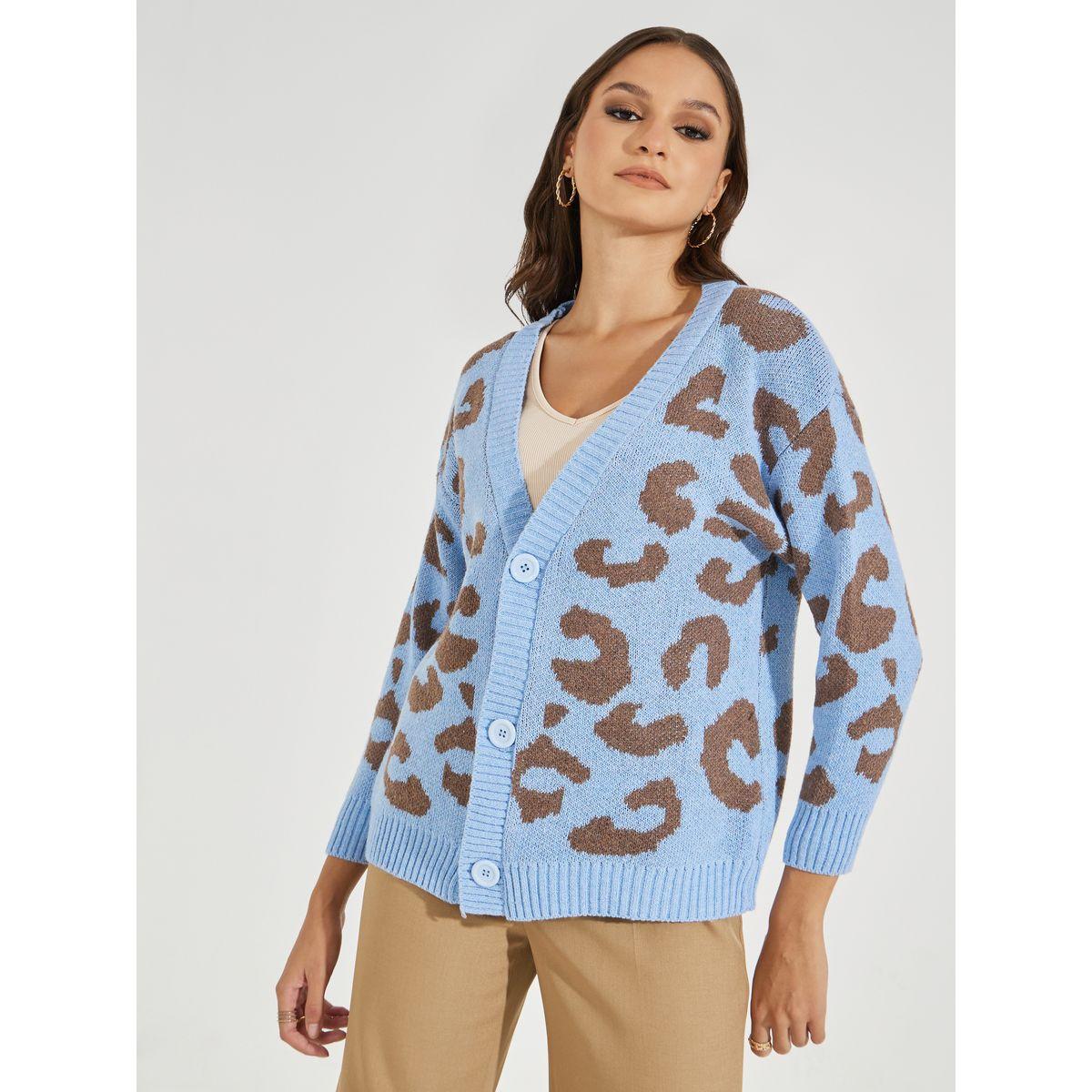 Styli Leopard Pattern Relaxed Fit Cardigan-women-clothing-cardigansandjumpers-jumpers-image-3