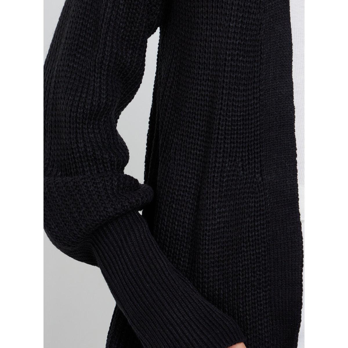 Styli Women Elegant Longline Black Cardigan-women-winterwear-cardigansandjumpers-jumpers-image-4