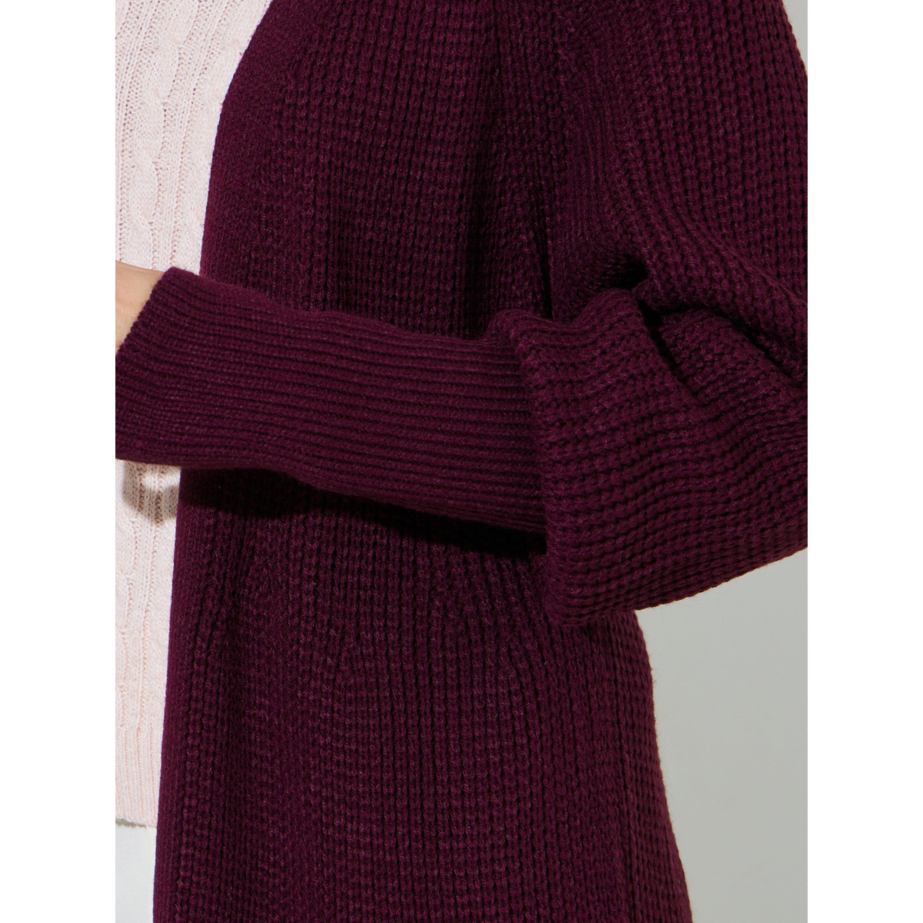 كارديجان طويل أنيق للنساء بلون بورغندي-women-winterwear-cardigansandjumpers-cardigans-image-4