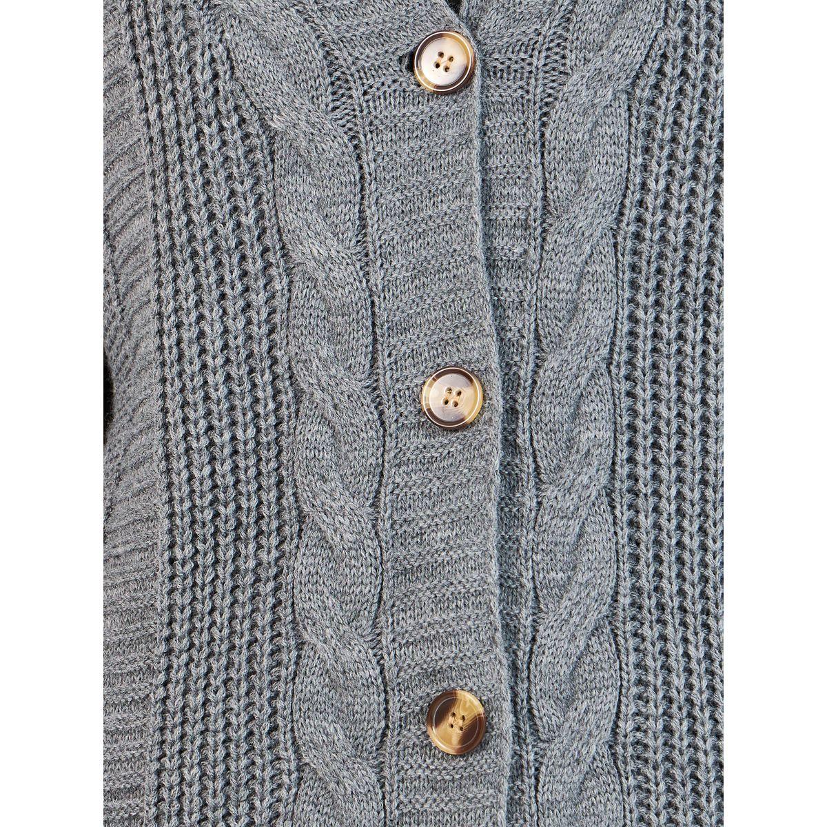 Styli Oversized Longline Cable Knit Cardigan-women-winterwear-cardigansandjumpers-cardigans-image-4