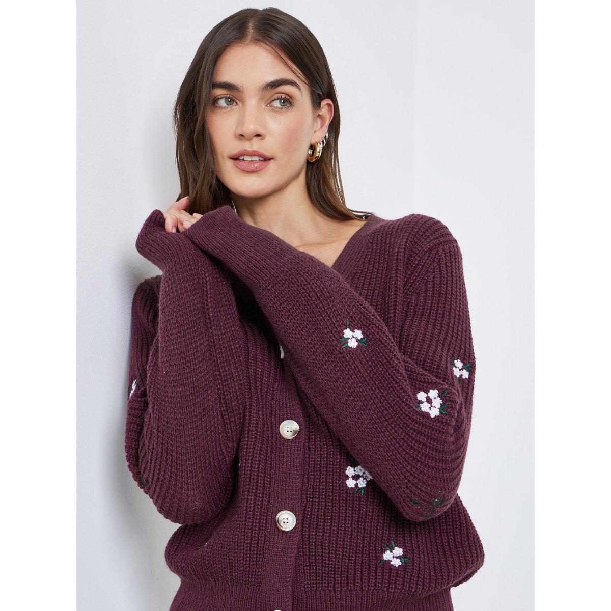 كارديغان محبوك بتفاصيل مُطرزة-women-winterwear-cardigansandjumpers-jumpers-image-1