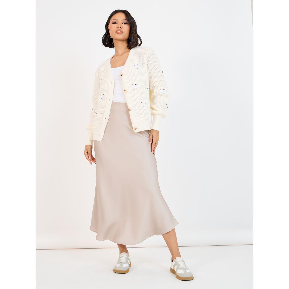 Styli Regular Fit Short Length Embroidered Button Down Cardigan-women-winterwear-cardigansandjumpers-cardigans-image-2