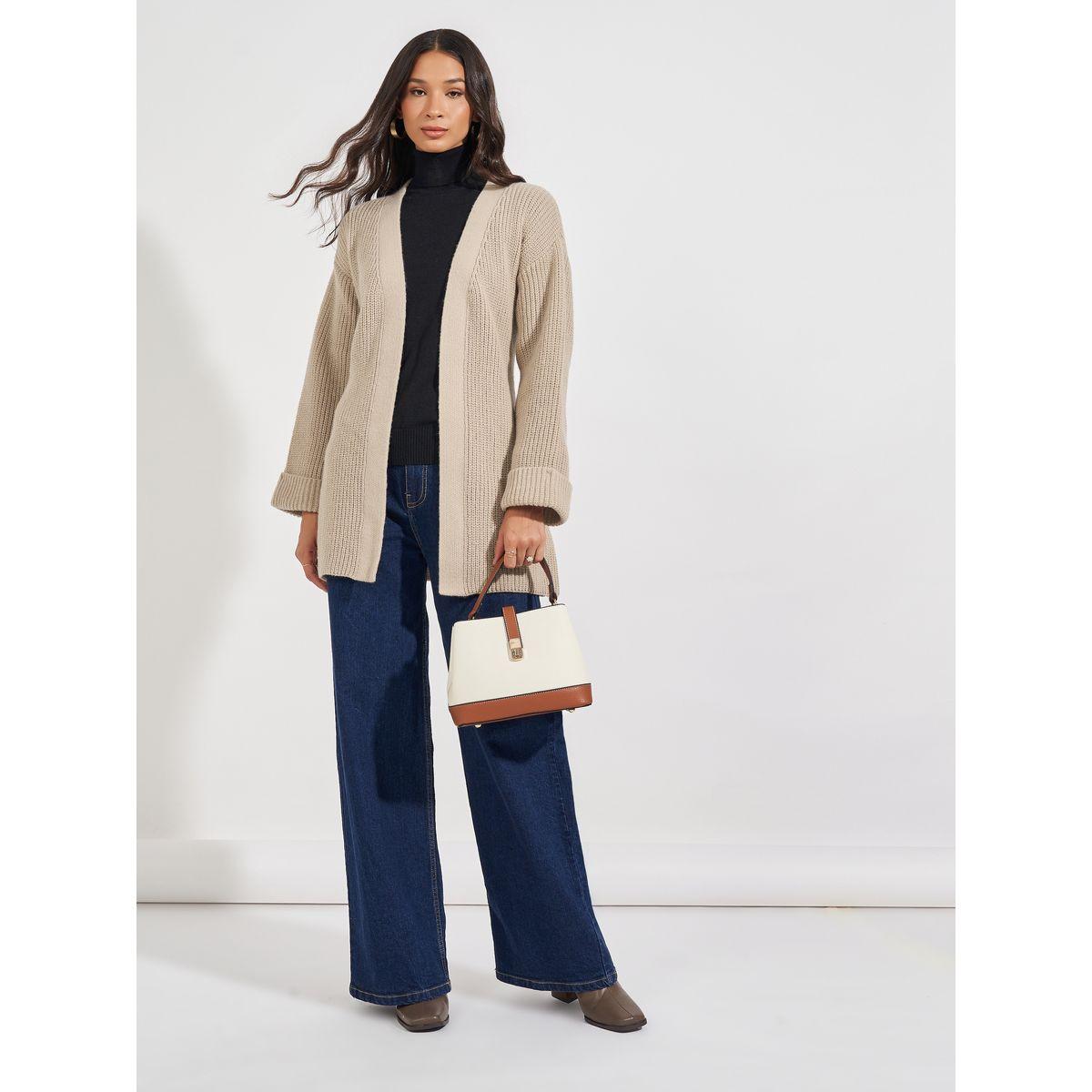 كارديجان محبوك بقصة عادية-women-winterwear-cardigansandjumpers-cardigans-image-2