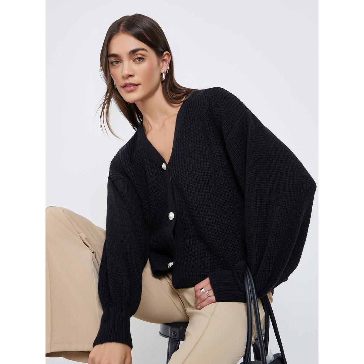كارديغان محبوك بتفاصيل أزرار-women-winterwear-cardigansandjumpers-jumpers-image-1