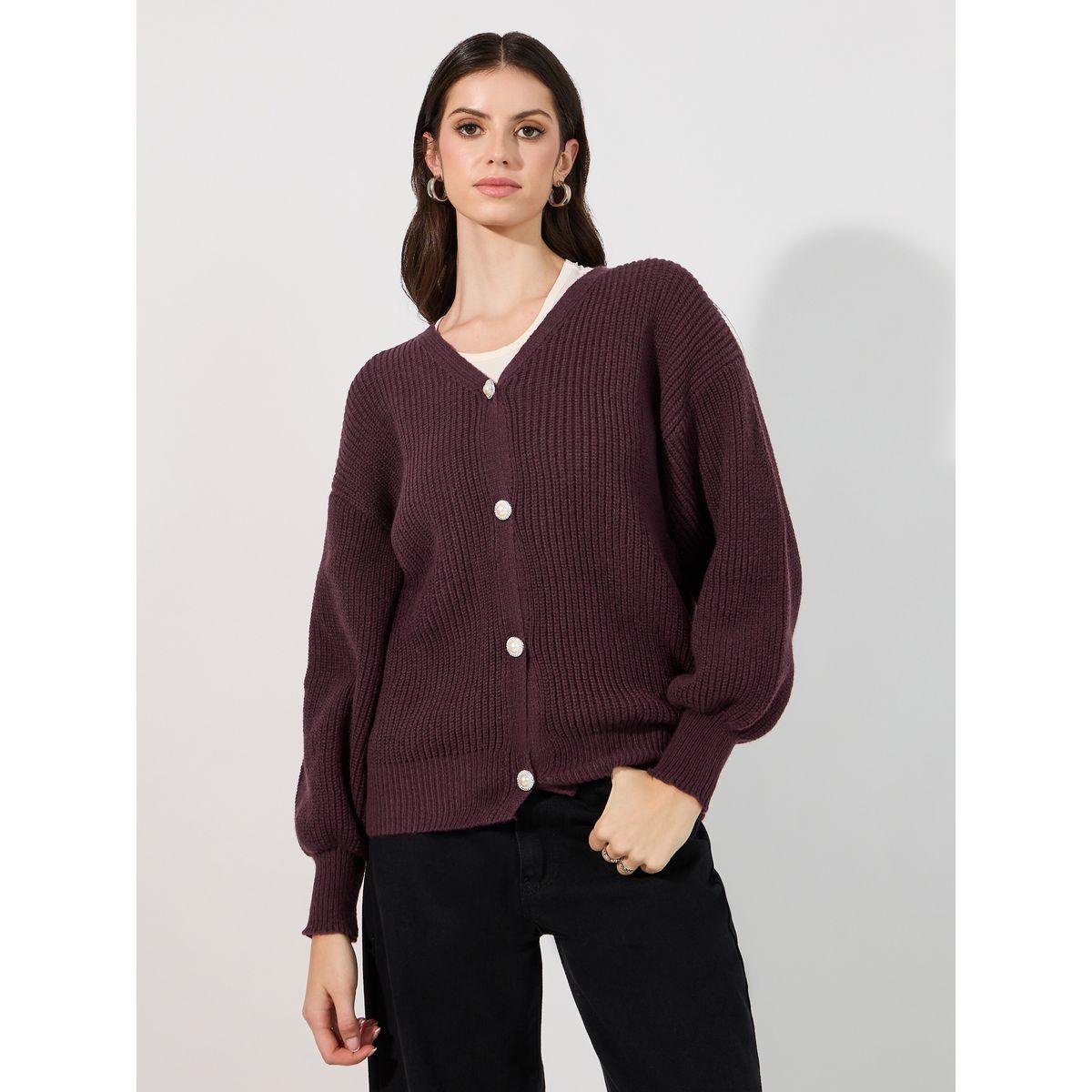 Styli Oversized Longline Buttoned Cardigan-women-winterwear-cardigansandjumpers-cardigans-image-1