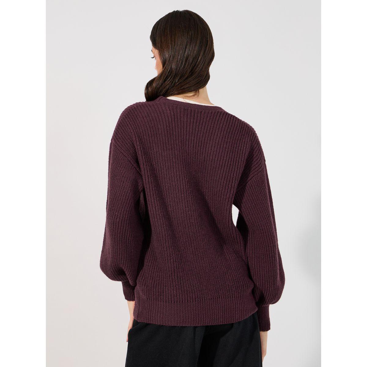 Styli Oversized Longline Buttoned Cardigan-women-winterwear-cardigansandjumpers-cardigans-image-5