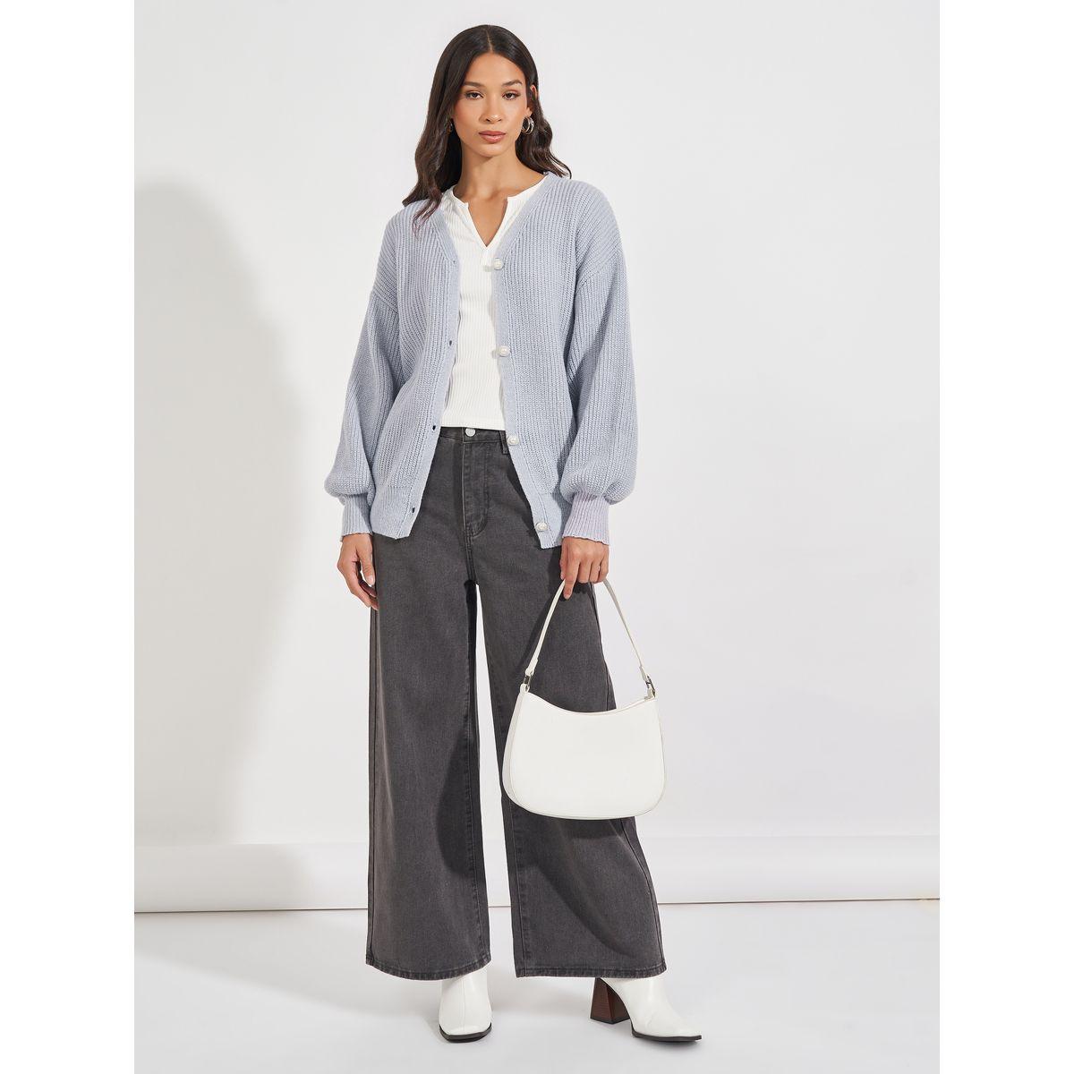 Styli Oversized Longline Buttoned Cardigan-women-winterwear-cardigansandjumpers-cardigans-image-2