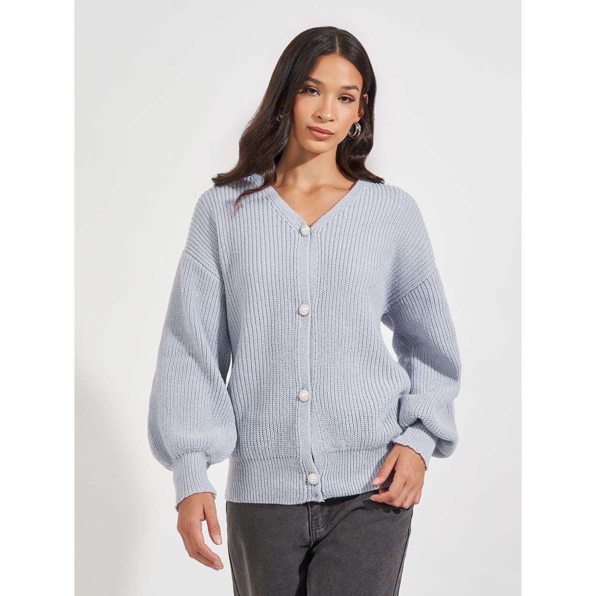 Styli Oversized Longline Buttoned Cardigan-women-winterwear-cardigansandjumpers-cardigans-image-3