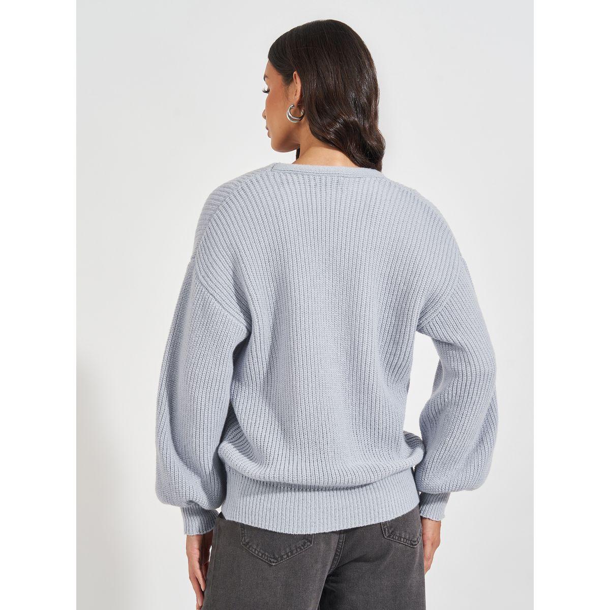 Styli Oversized Longline Buttoned Cardigan-women-winterwear-cardigansandjumpers-cardigans-image-5
