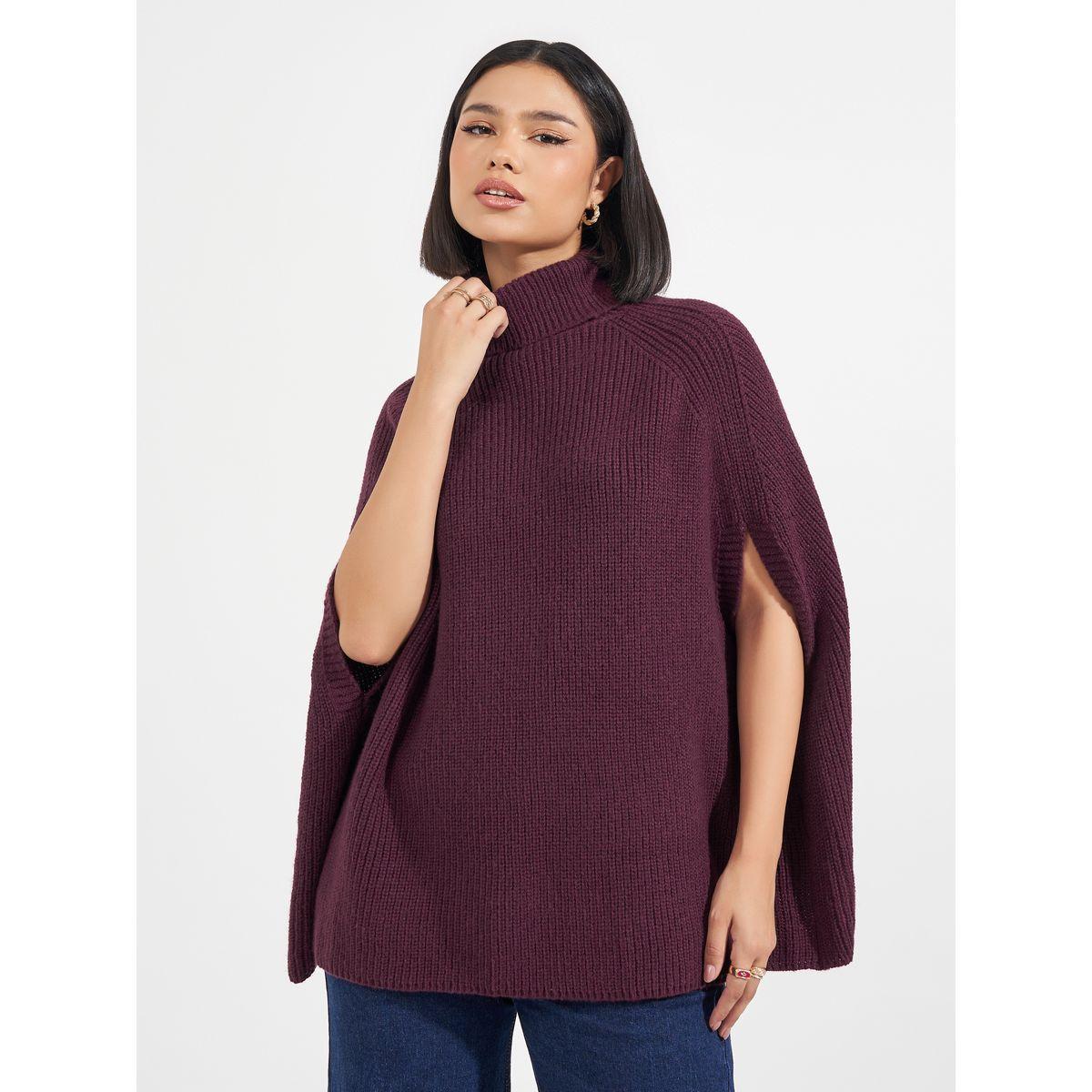 سويت شيرت فضفاض بأكمام كيب-women-clothing-cardigansandjumpers-jumpers-image-1