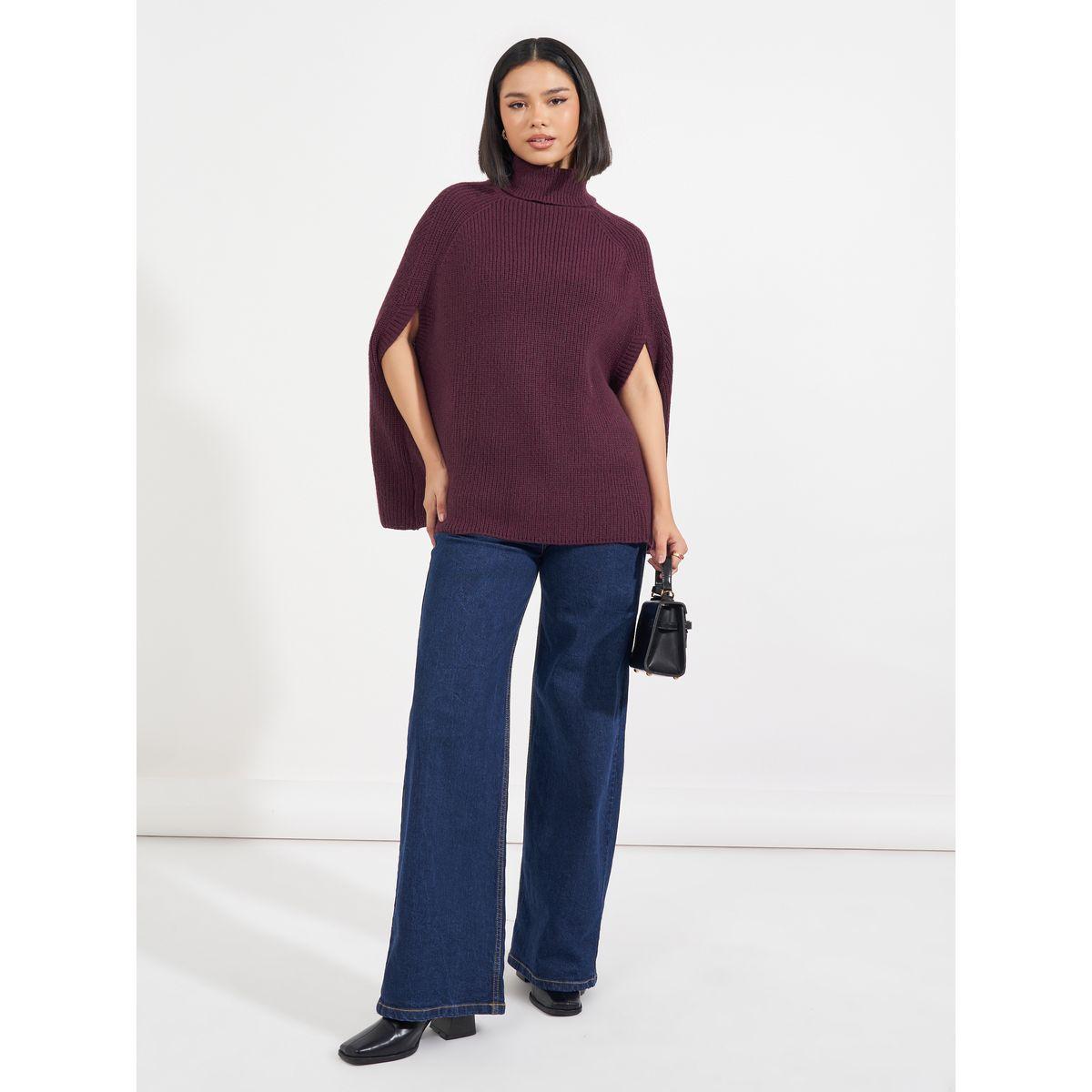 Styli Oversized Longline Cape Sleeves Sweater-women-clothing-cardigansandjumpers-jumpers-image-2