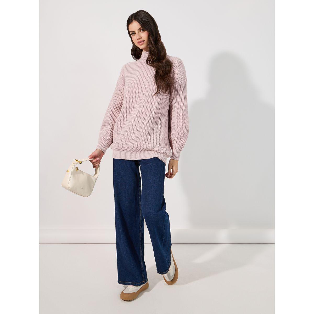 Styli Regular Fit Longline Chunky Knit Sweater-women-clothing-cardigansandjumpers-jumpers-image-2