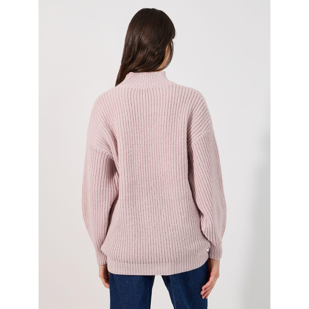 Styli Regular Fit Longline Chunky Knit Sweater-women-clothing-cardigansandjumpers-jumpers-image-4