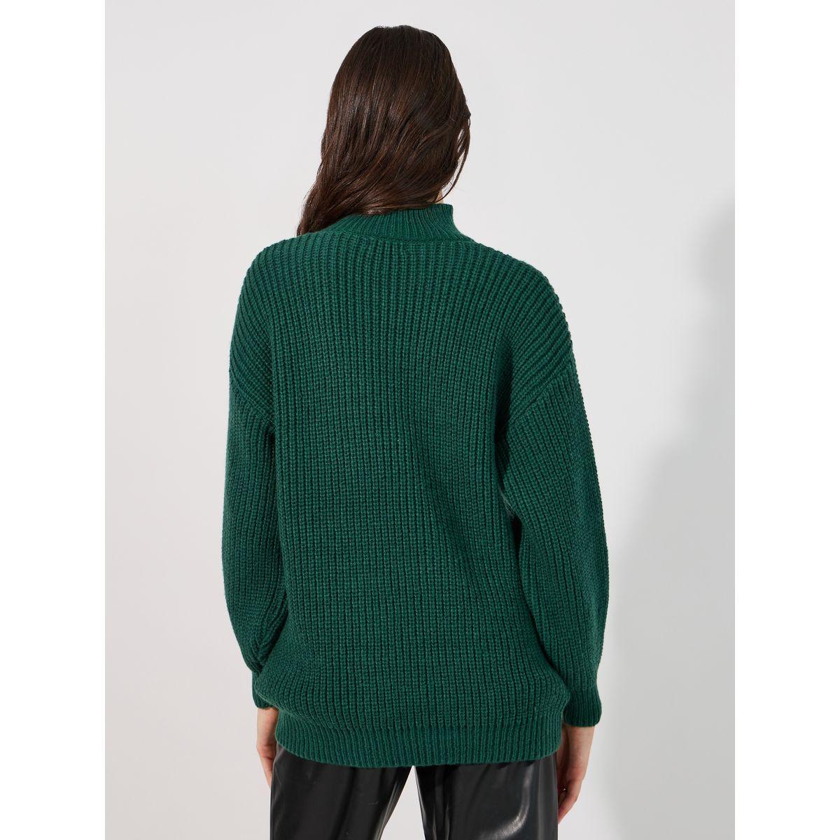 سويتر شانكي بقصة عادية وياقة عالية-women-clothing-cardigansandjumpers-jumpers-image-4