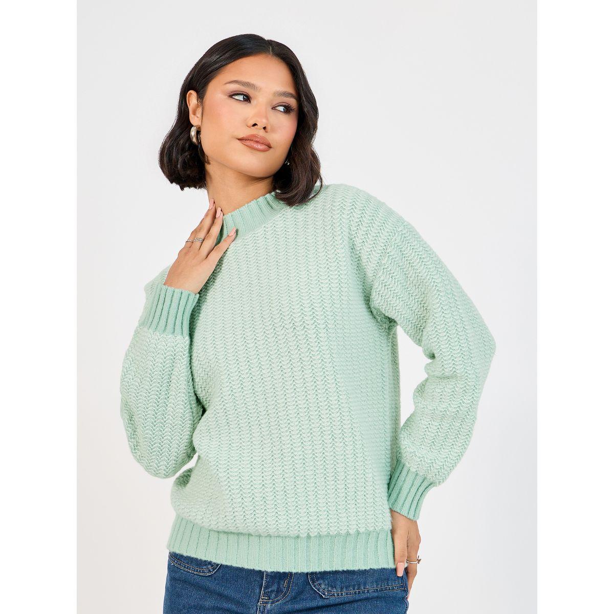 Styli Regular Fit Regular Length Mixed Yarn Sweater-women-clothing-cardigansandjumpers-jumpers-image-3
