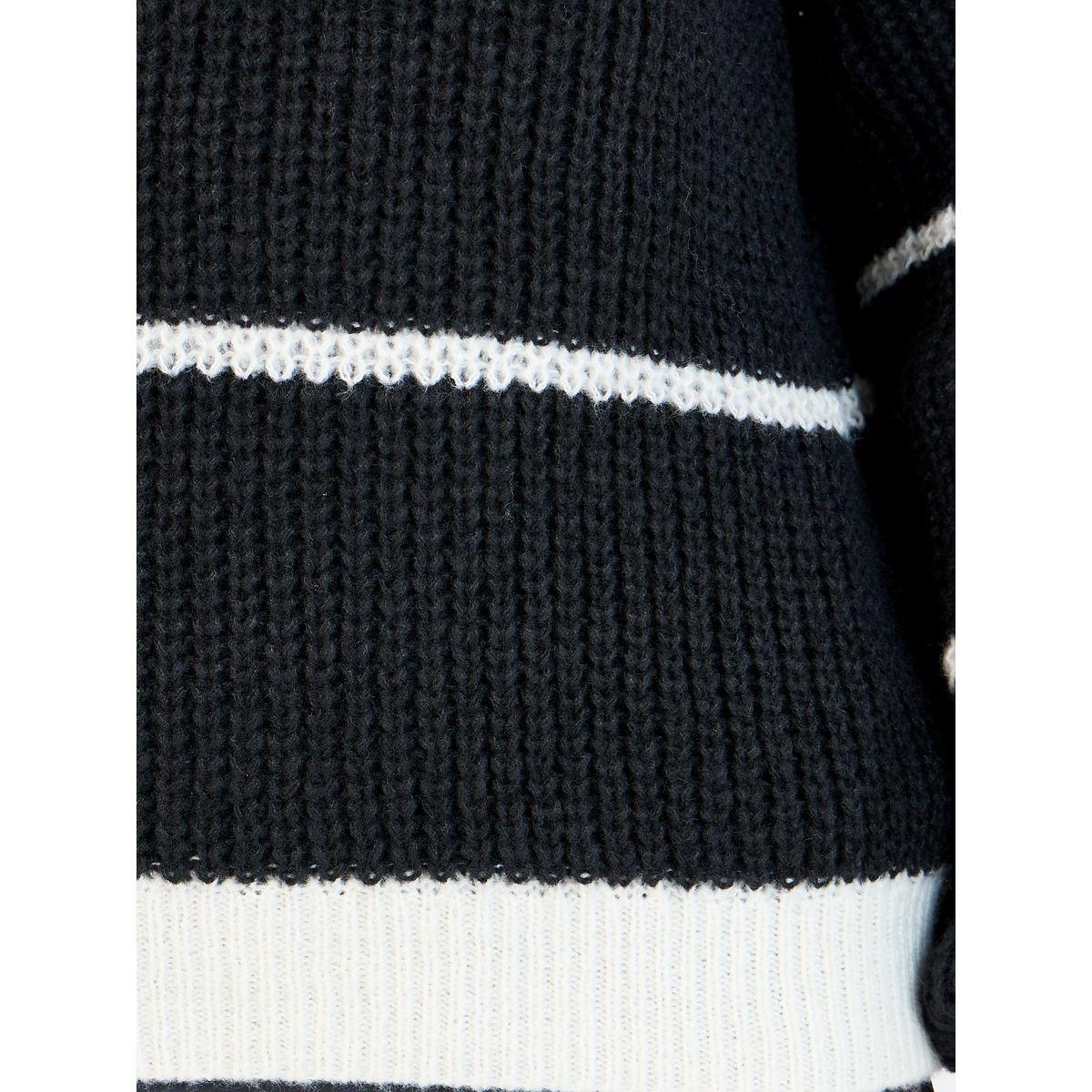 سويتر محبوك بتفاصيل مخططة وقصة بوكسي-women-clothing-cardigansandjumpers-jumpers-image-3