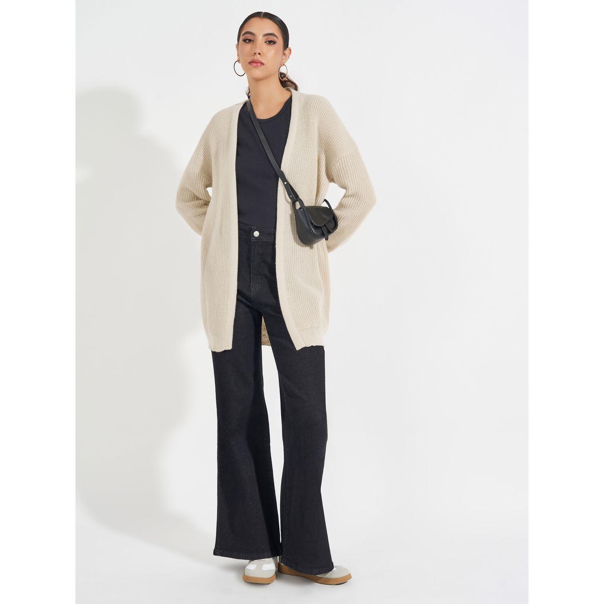 كارديجان بقصة عادية وأكمام واسعة-women-winterwear-cardigansandjumpers-cardigans-image-2