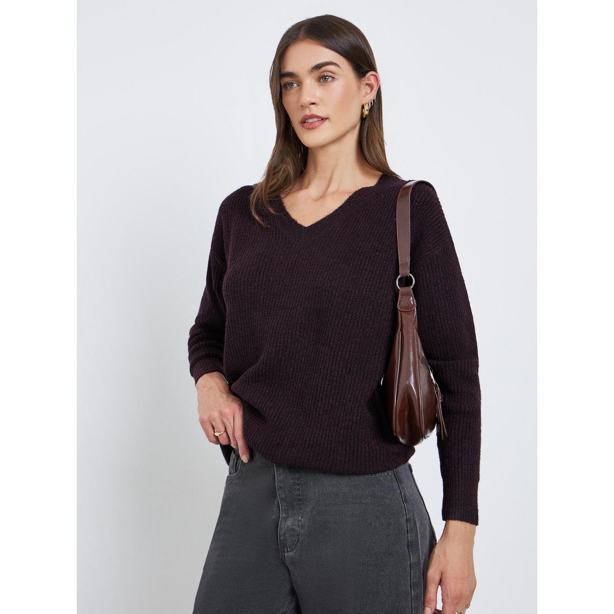 كنزة محبوكة بأكمام طويلة-women-winterwear-cardigansandjumpers-jumpers-image-3