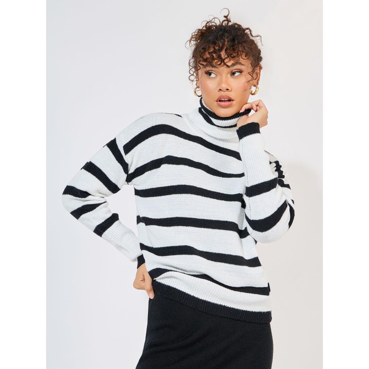 Styli Regular Fit Turtle Neck Striped Sweater-women-clothing-cardigansandjumpers-jumpers-image-1