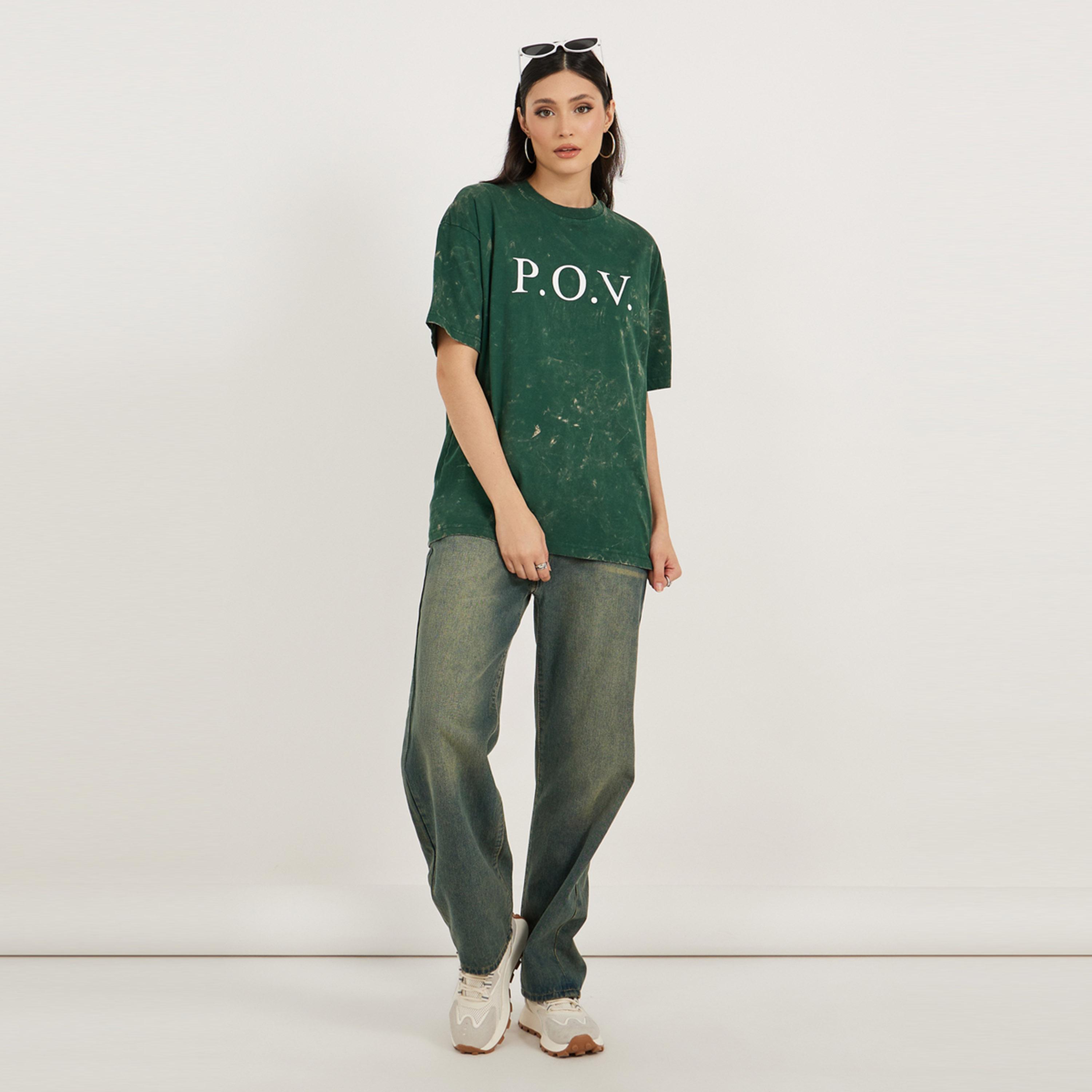 Styli Acid Wash Slogan Print Oversized T-Shirt-women-clothing-tshirts-image-2