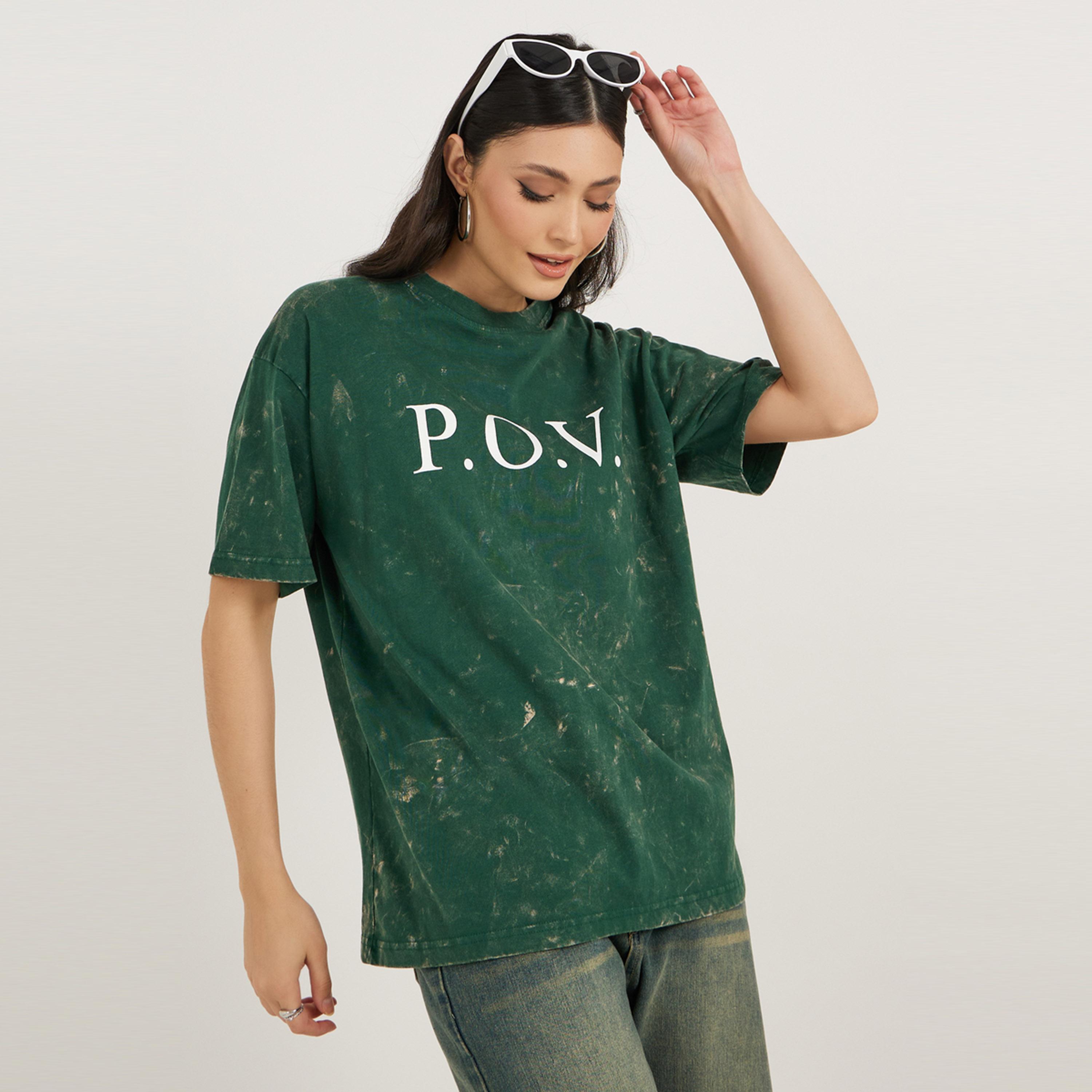 Styli Acid Wash Slogan Print Oversized T-Shirt-women-clothing-tshirts-image-3