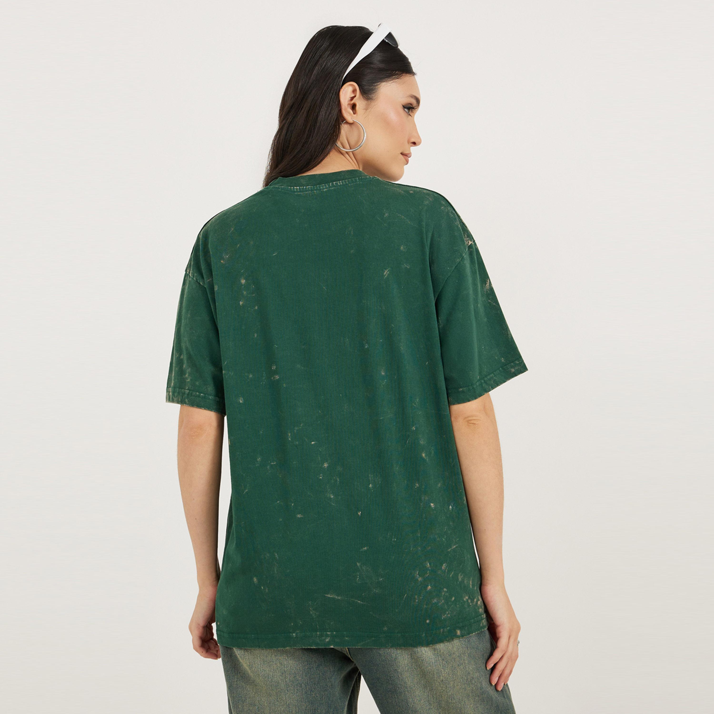 Styli Acid Wash Slogan Print Oversized T-Shirt-women-clothing-tshirts-image-5