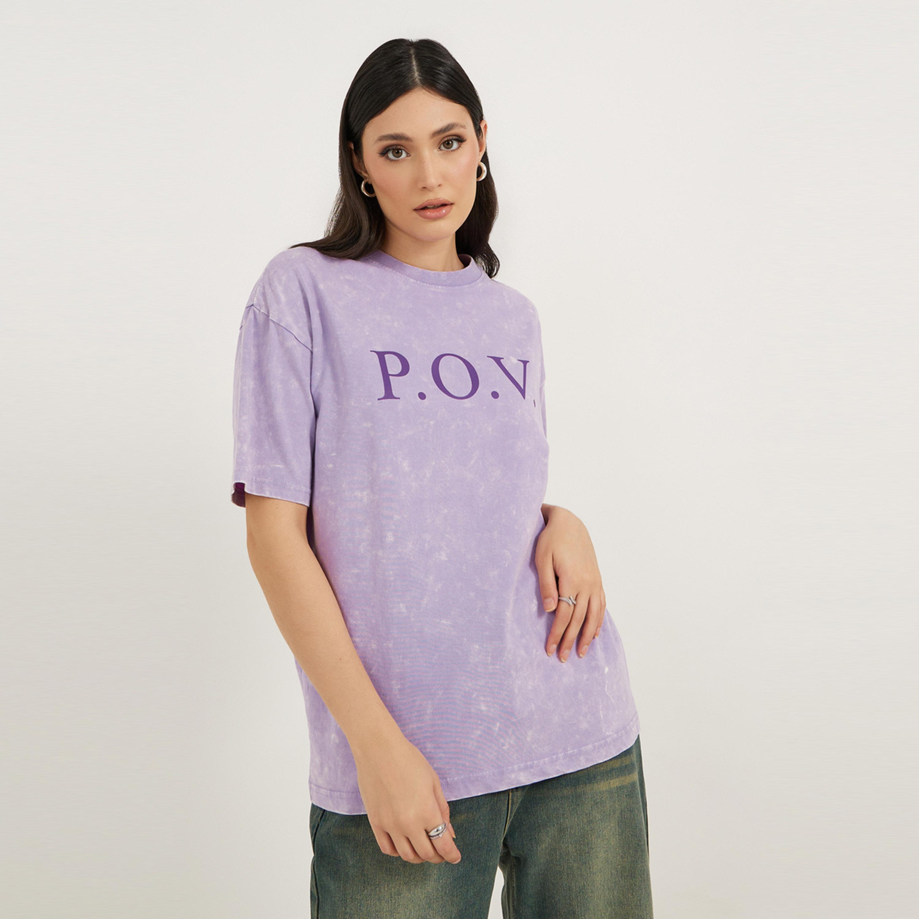 Styli Acid Wash Slogan Print Oversized T-Shirt-women-clothing-tshirts-image-3