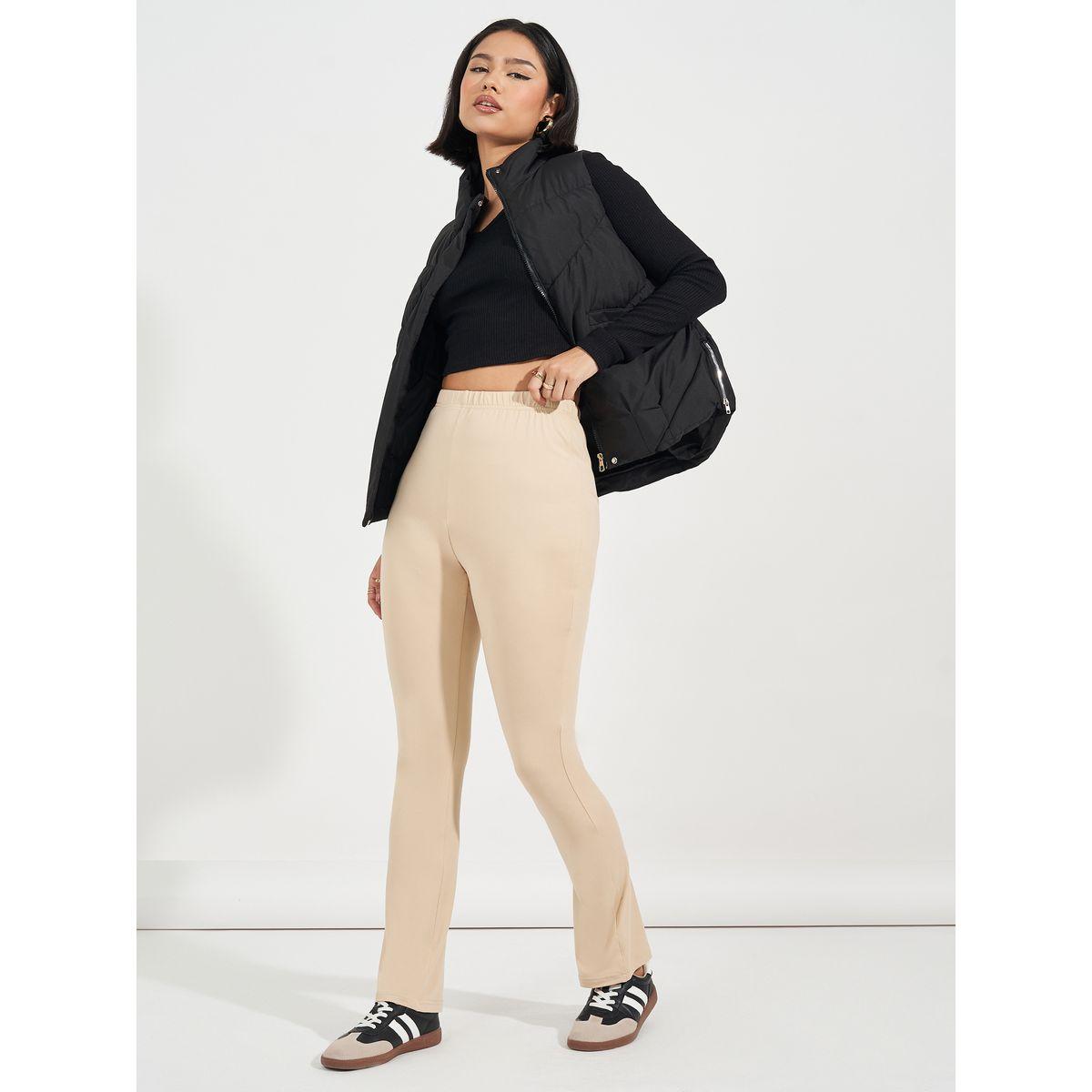 ليقنز سادة بقصة سليم فت وخصر مطاطي-women-clothing-bottoms-leggings-image-1