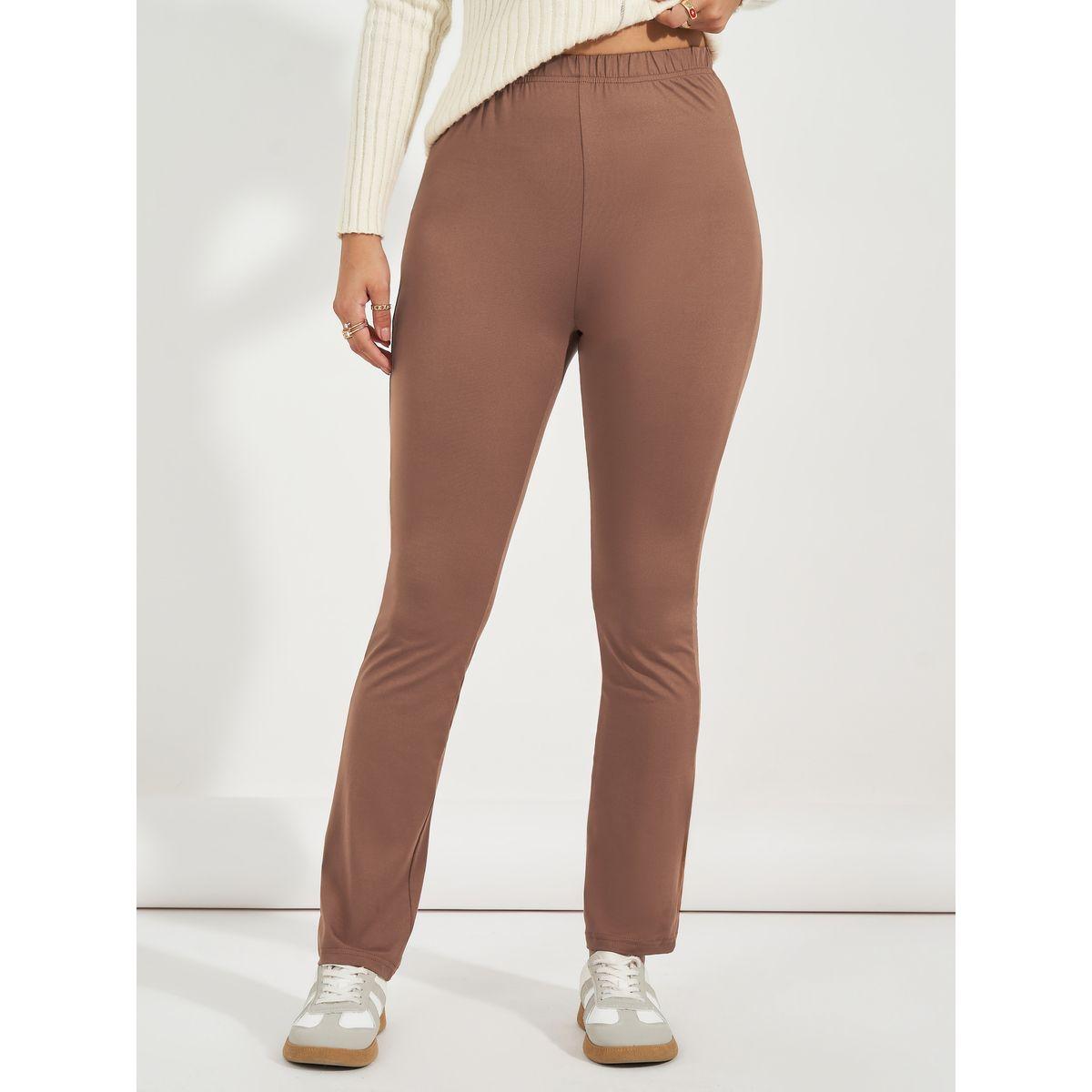 Styli Solid Elastic Waistband Slim Fit Leggings-women-clothing-bottoms-leggings-image-2
