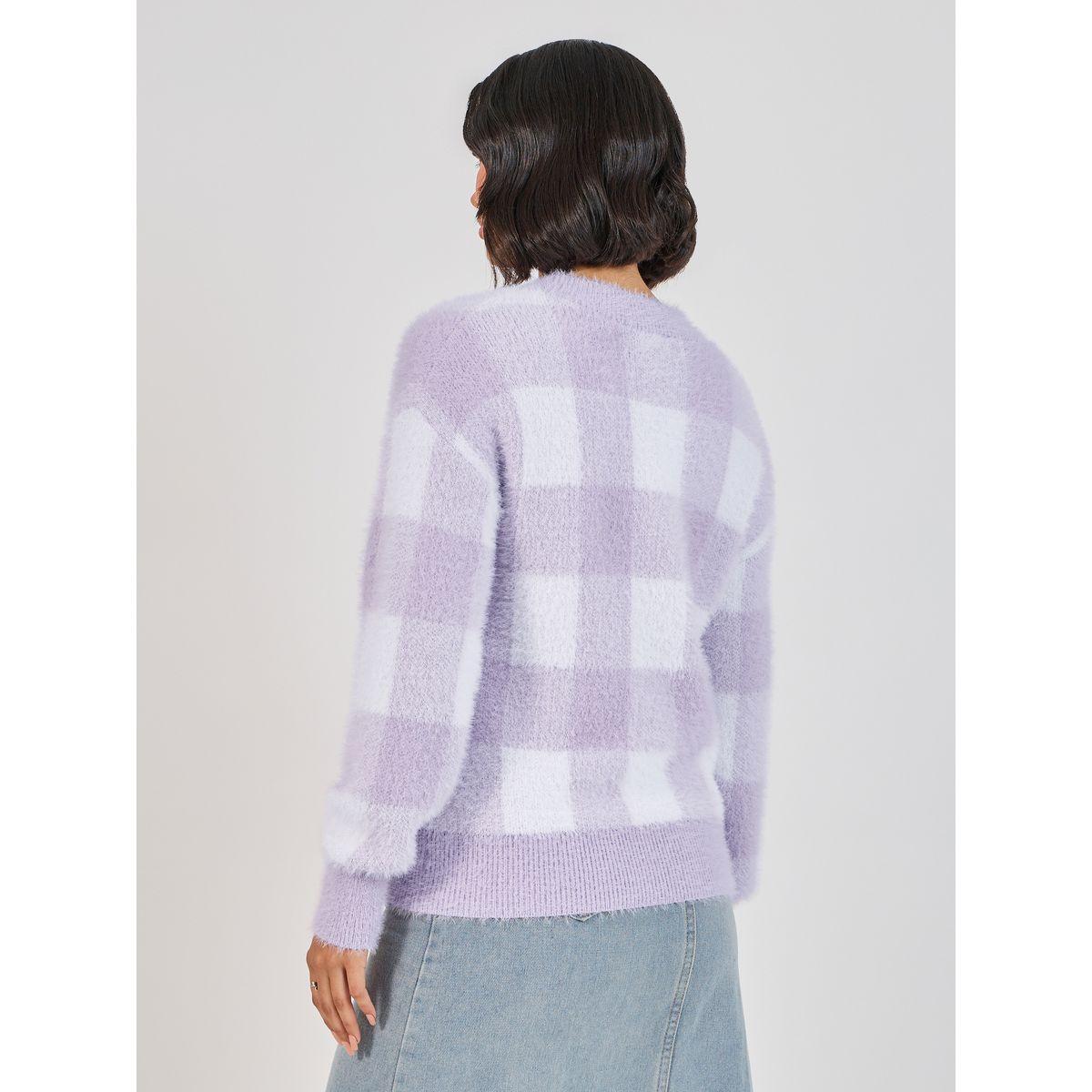 سويتر بقصة عادية ونمط مربعات-women-clothing-cardigansandjumpers-jumpers-image-4