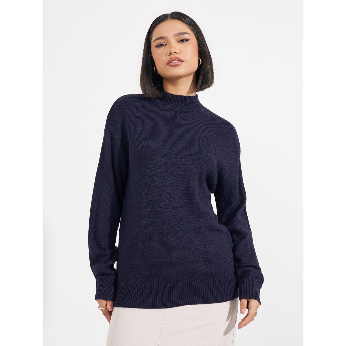 سويتر بقصة عادية وياقة عالية-women-clothing-cardigansandjumpers-jumpers-image-1