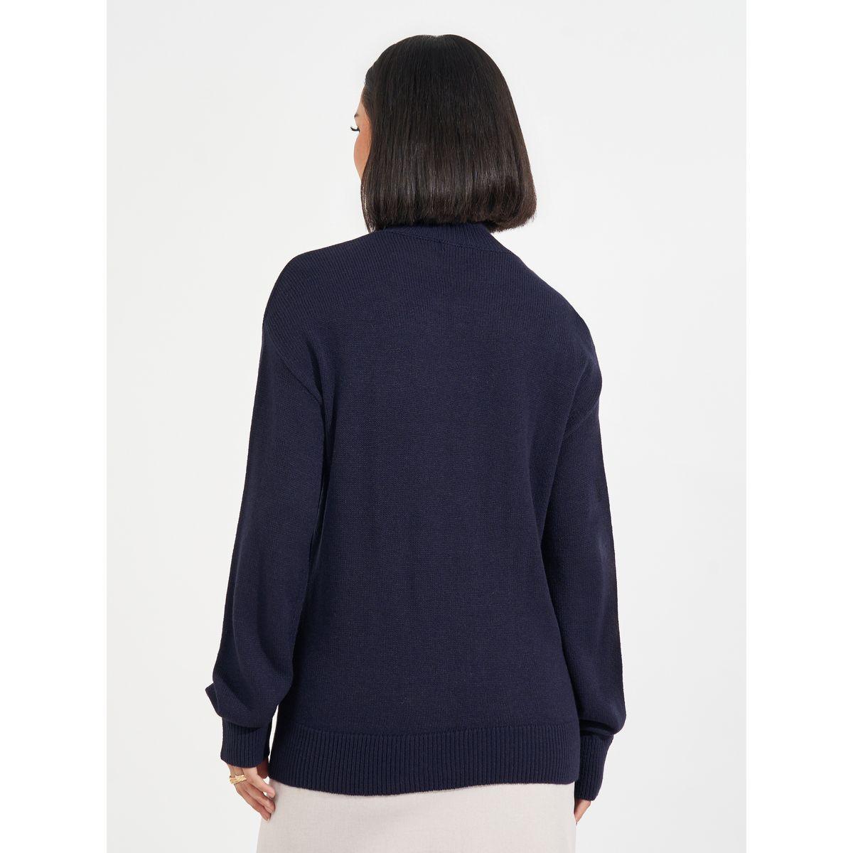 سويتر بقصة عادية وياقة عالية-women-clothing-cardigansandjumpers-jumpers-image-4