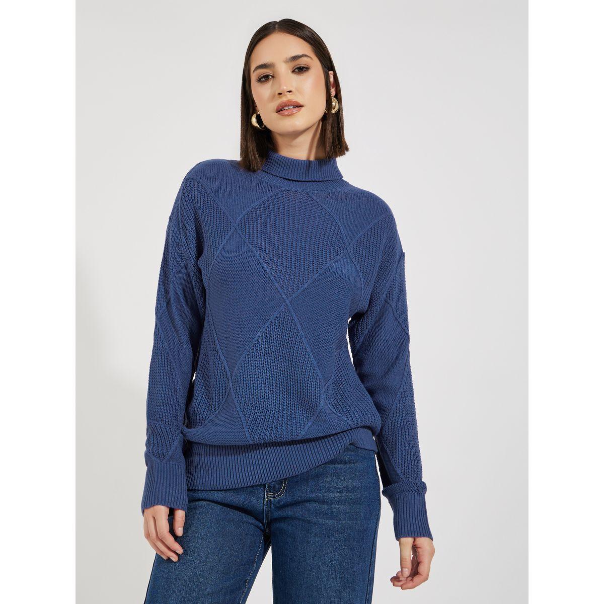 Styli Regular Fit Regular Length High Neck Textured Sweater-women-clothing-cardigansandjumpers-jumpers-image-3