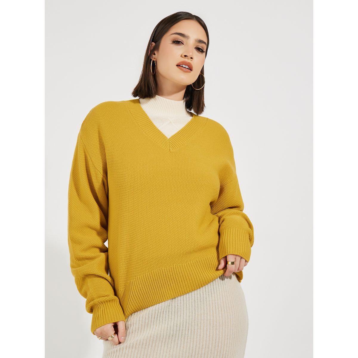سويتر محبوك بقصة بوكسي وتفاصيل بارزة الملمس-women-clothing-cardigansandjumpers-jumpers-image-1