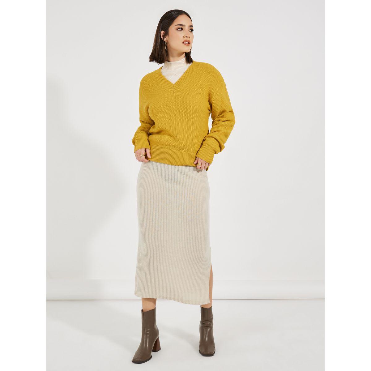 سويتر محبوك بقصة بوكسي وتفاصيل بارزة الملمس-women-clothing-cardigansandjumpers-jumpers-image-2
