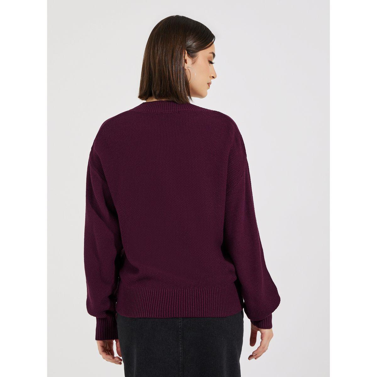 سويتر محبوك بقصة بوكسي وتفاصيل بارزة الملمس-women-clothing-cardigansandjumpers-jumpers-image-4