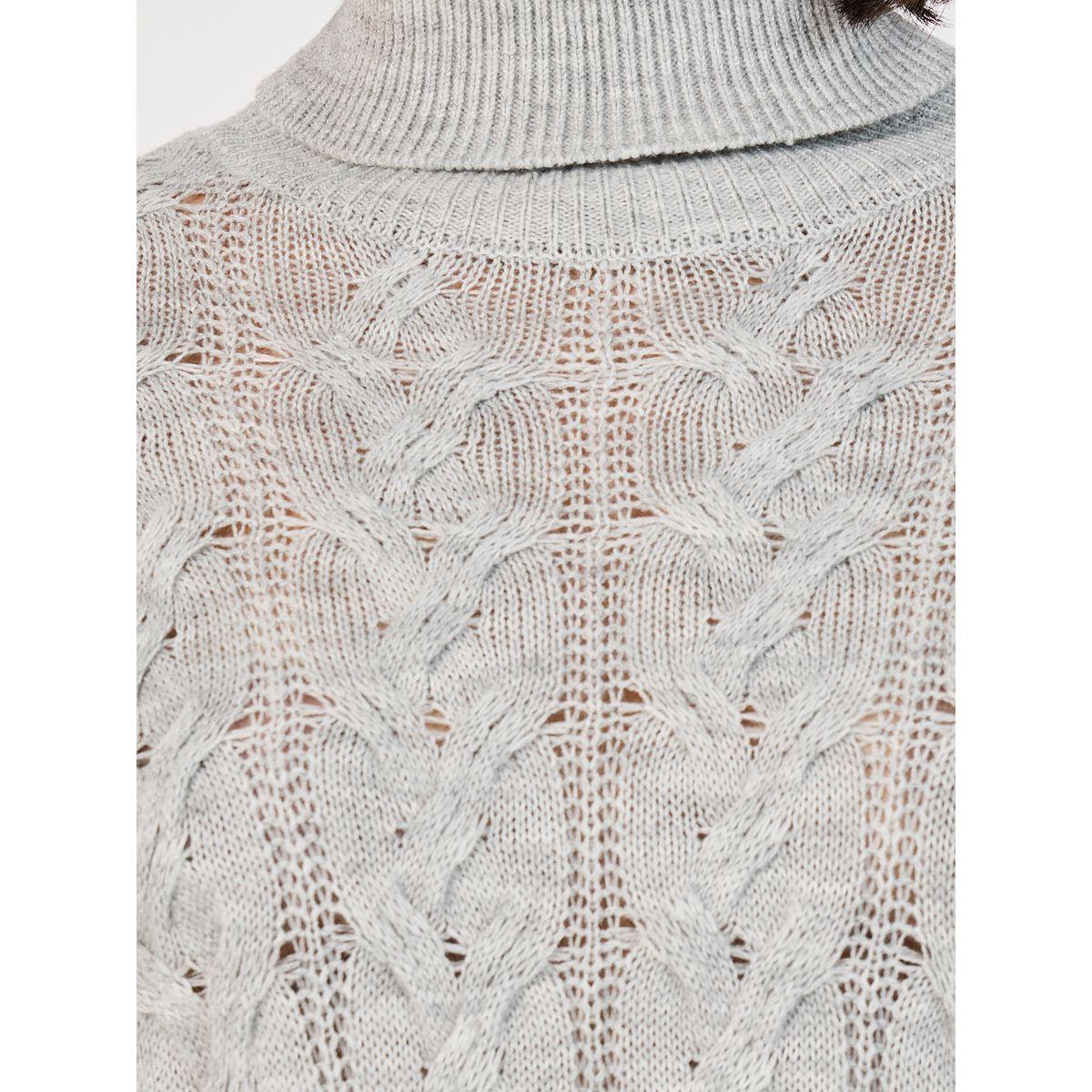 سويتر محبوك بقصة عادية وياقة عالية-women-clothing-cardigansandjumpers-jumpers-image-2
