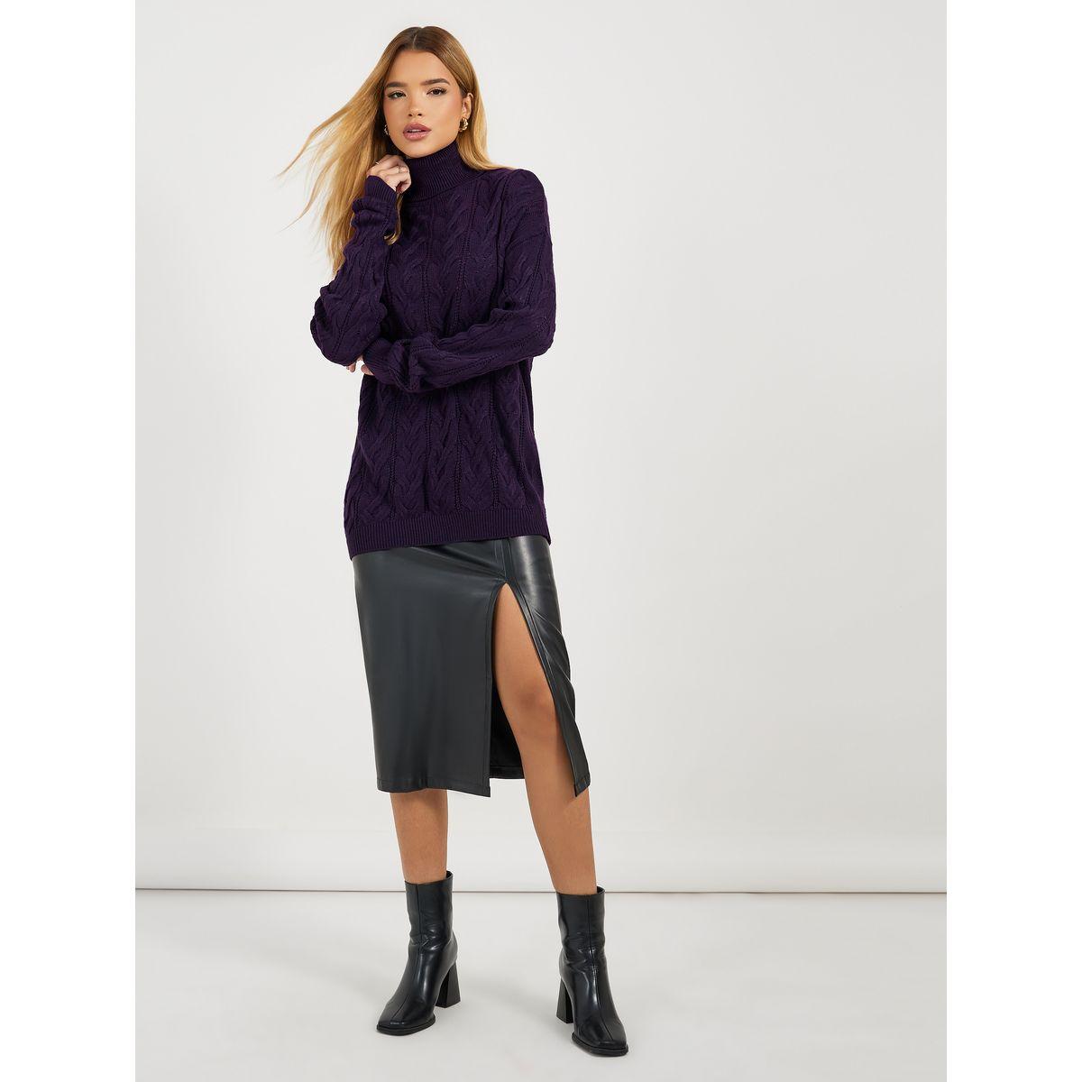 Styli Regular Fit Regular Length Cable Knit Sweater-women-clothing-cardigansandjumpers-jumpers-image-2