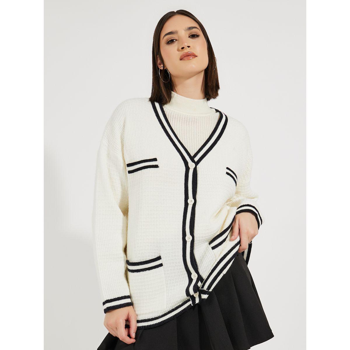 كارديجان بقصة عادية وتفاصيل مُتباينة-women-winterwear-cardigansandjumpers-cardigans-image-3
