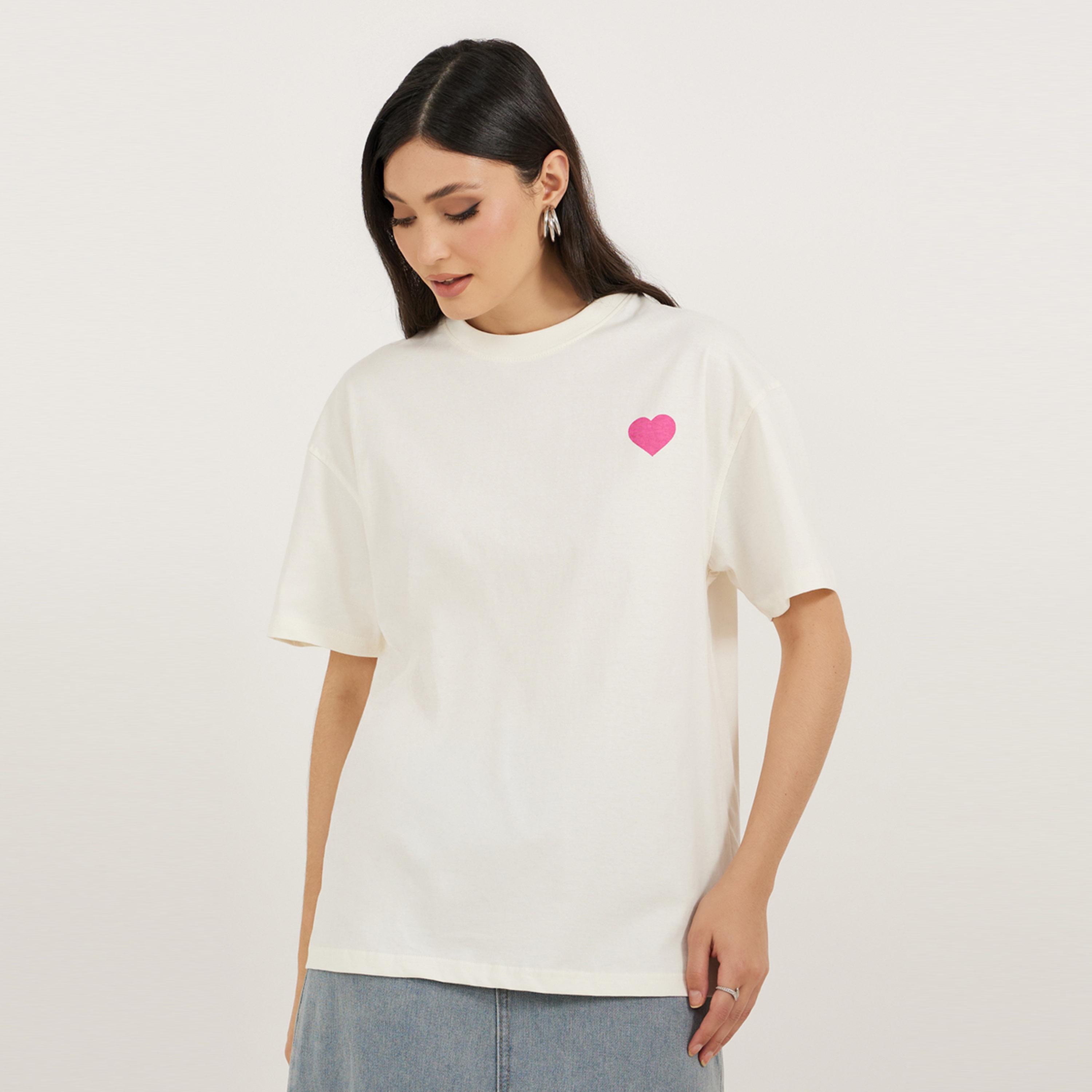 Styli Slogan Print Dropped Shoulder Oversized T-Shirt-women-clothing-tshirts-image-4