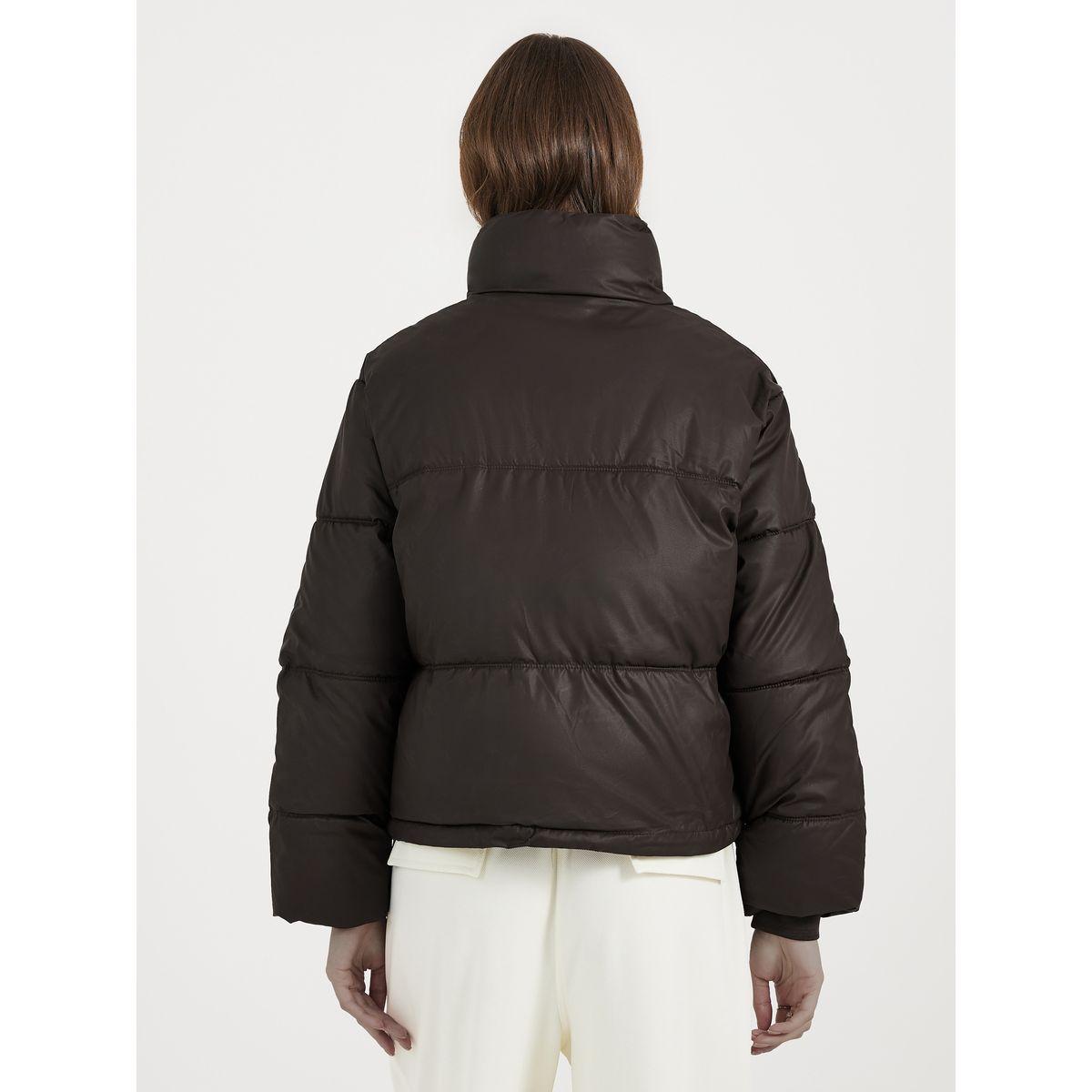 Styli Oversized Regular Length Leather Look Padded Jacket-women-winterwear-coatsandjackets-jackets-image-5