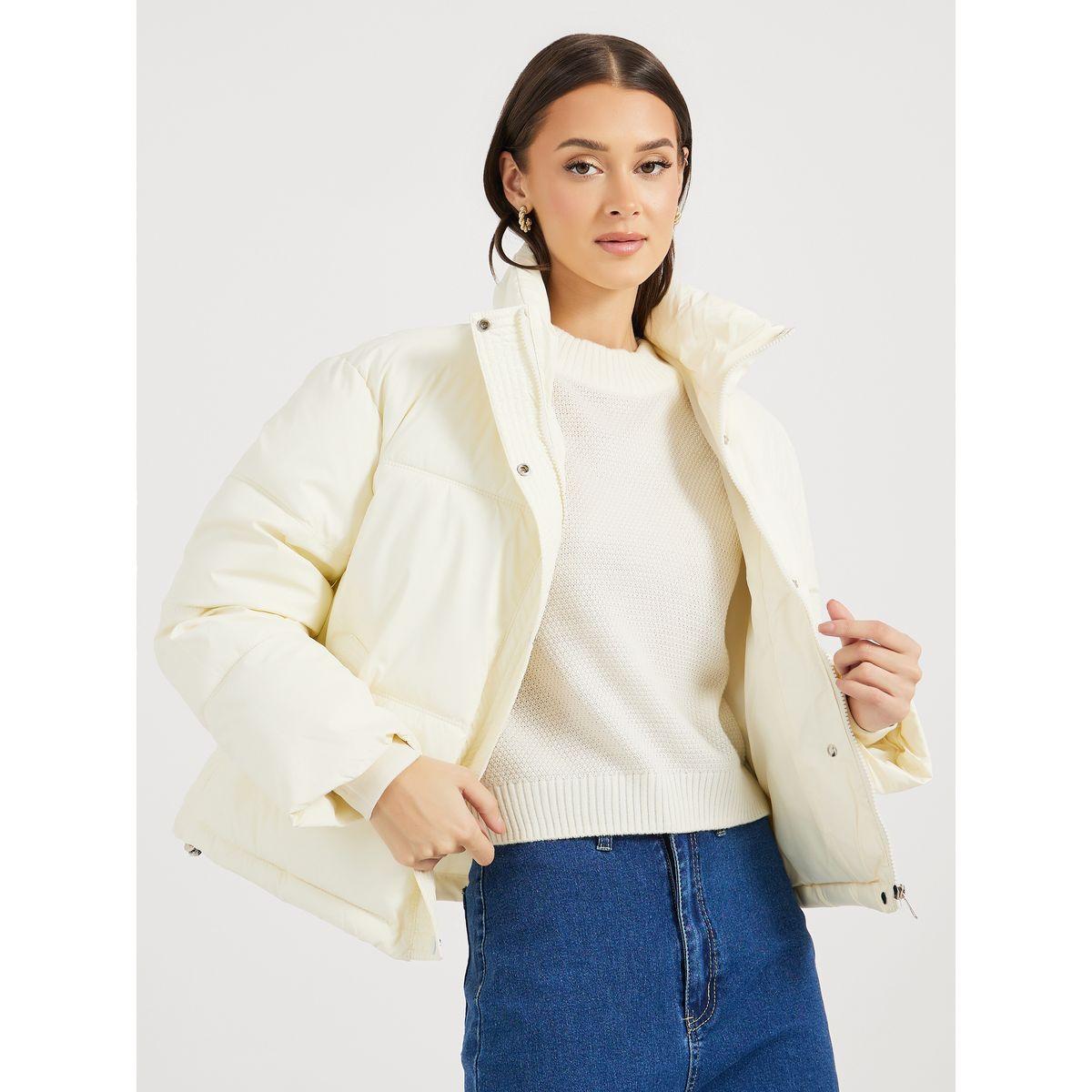 جاكيت فضفاض مبطن مع أزرار كبس للإغلاق-women-winterwear-coatsandjackets-jackets-image-1