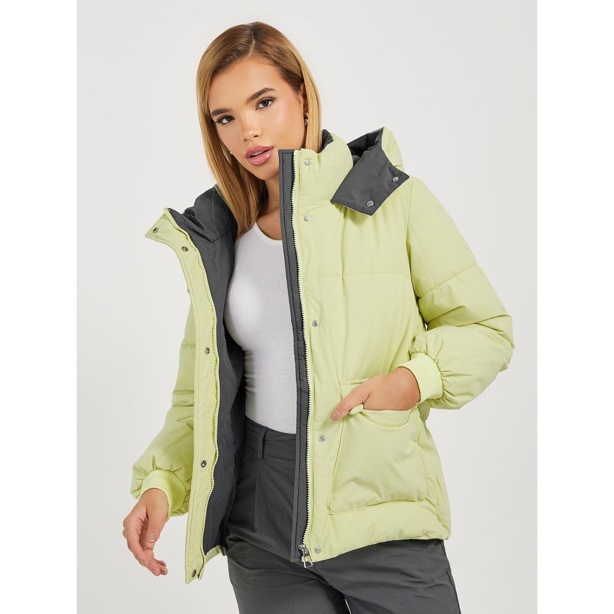 جاكيت مبطن بقصة فضفاضة وياقة هودي-women-winterwear-coatsandjackets-jackets-image-1