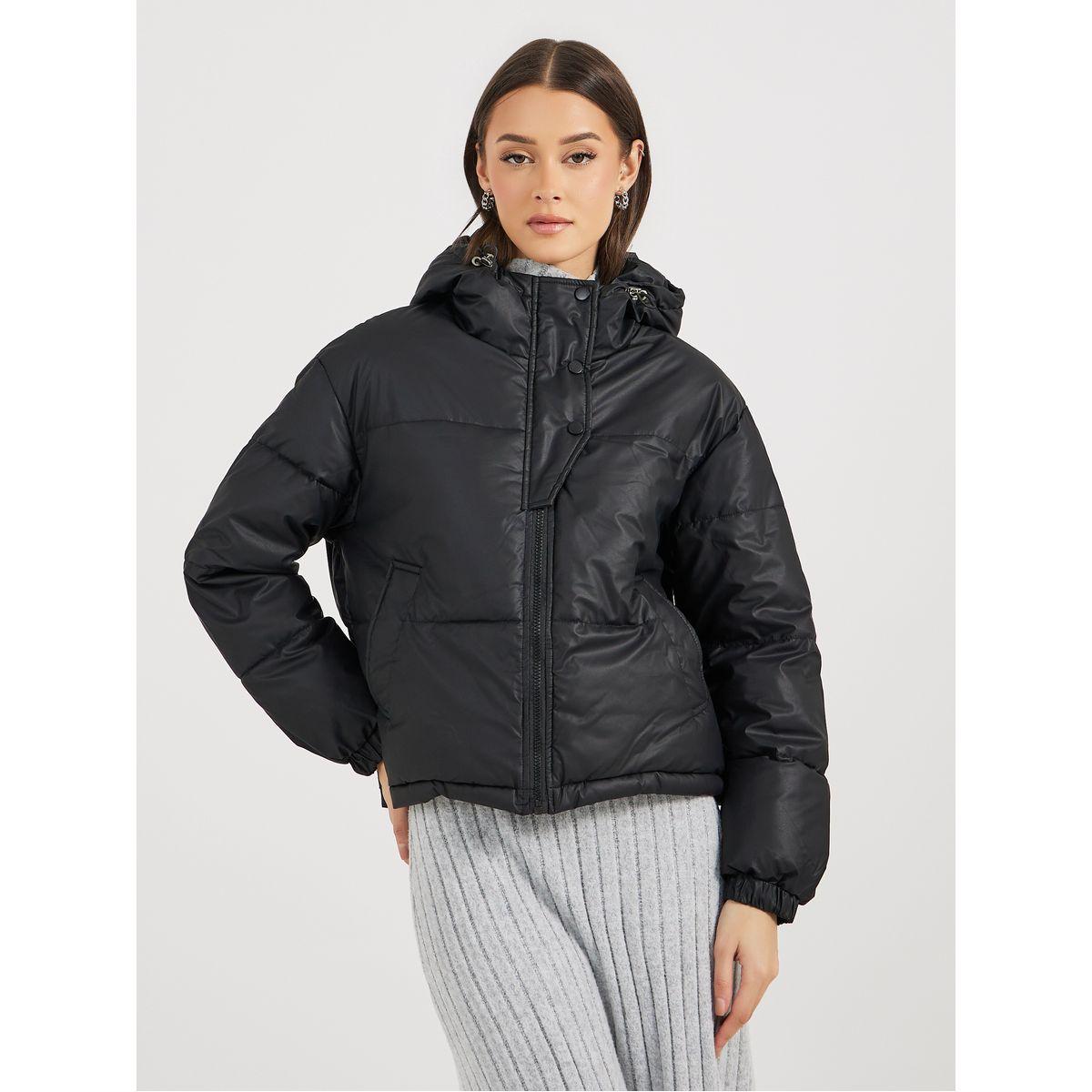 Styli Oversized Regular Length Hooded Padded Jacket-women-winterwear-coatsandjackets-jackets-image-1