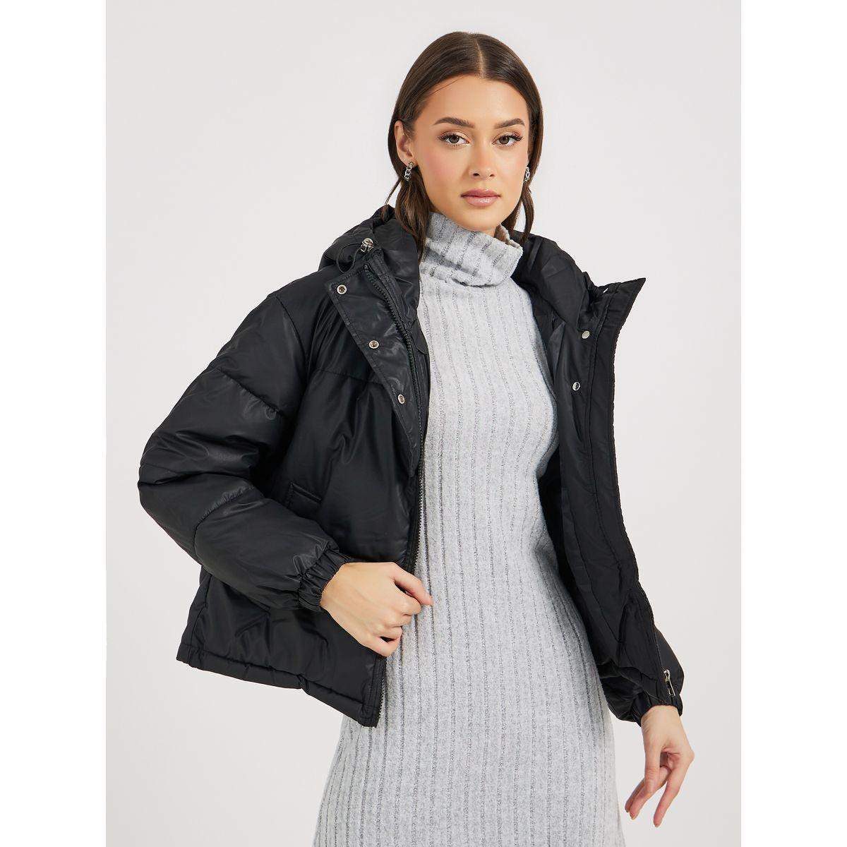 جاكيت فضفاض مبطن مع أزرار كبس للإغلاق-women-winterwear-coatsandjackets-jackets-image-3