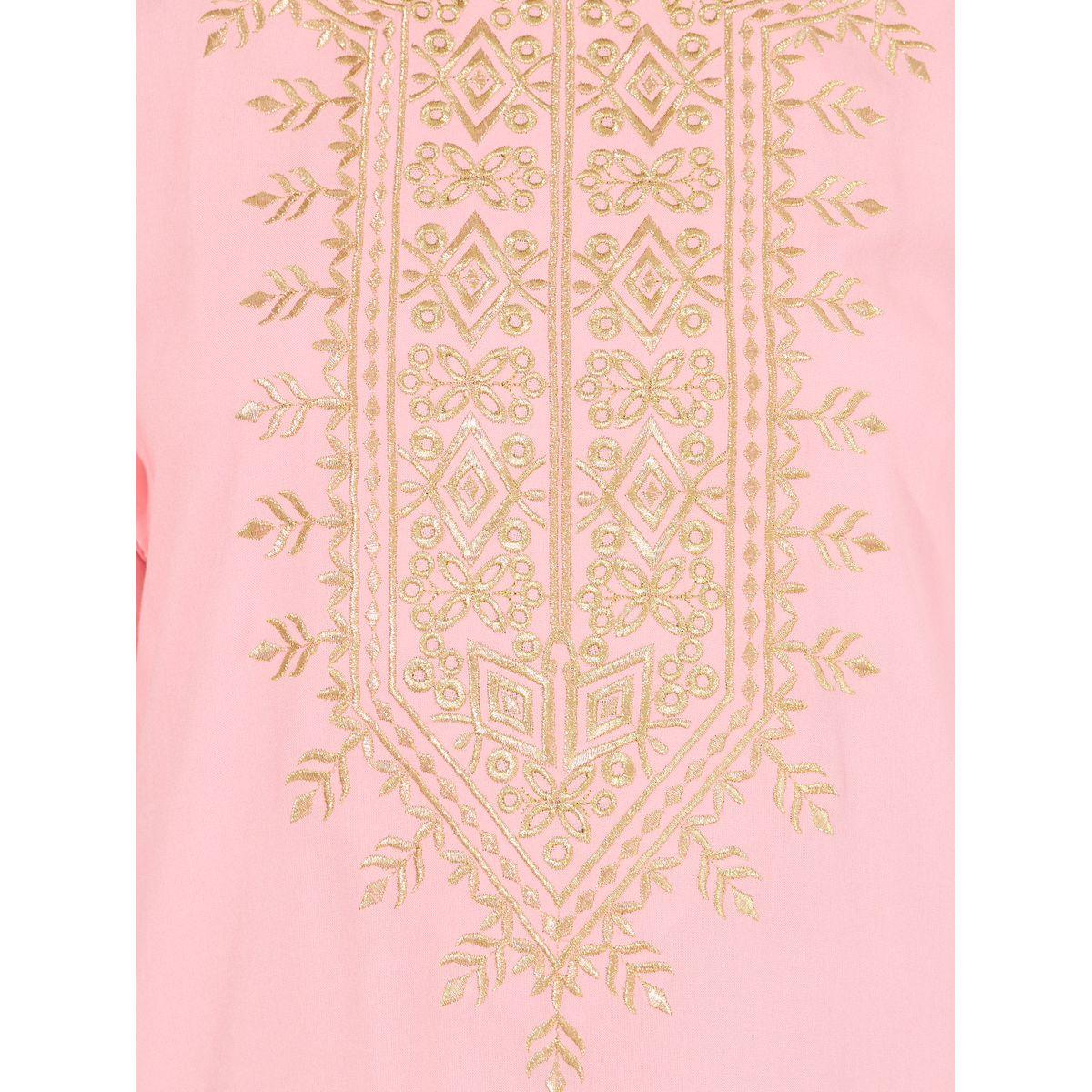Embroidered Round Neck Jalabiya-women-arabicclothing-jalabiyas-image-3